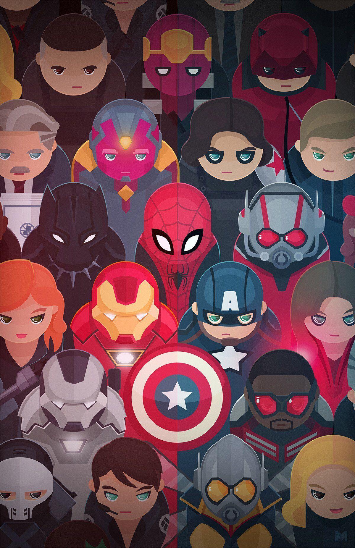 Marvel love!! The best art including majority of the superheroes <3