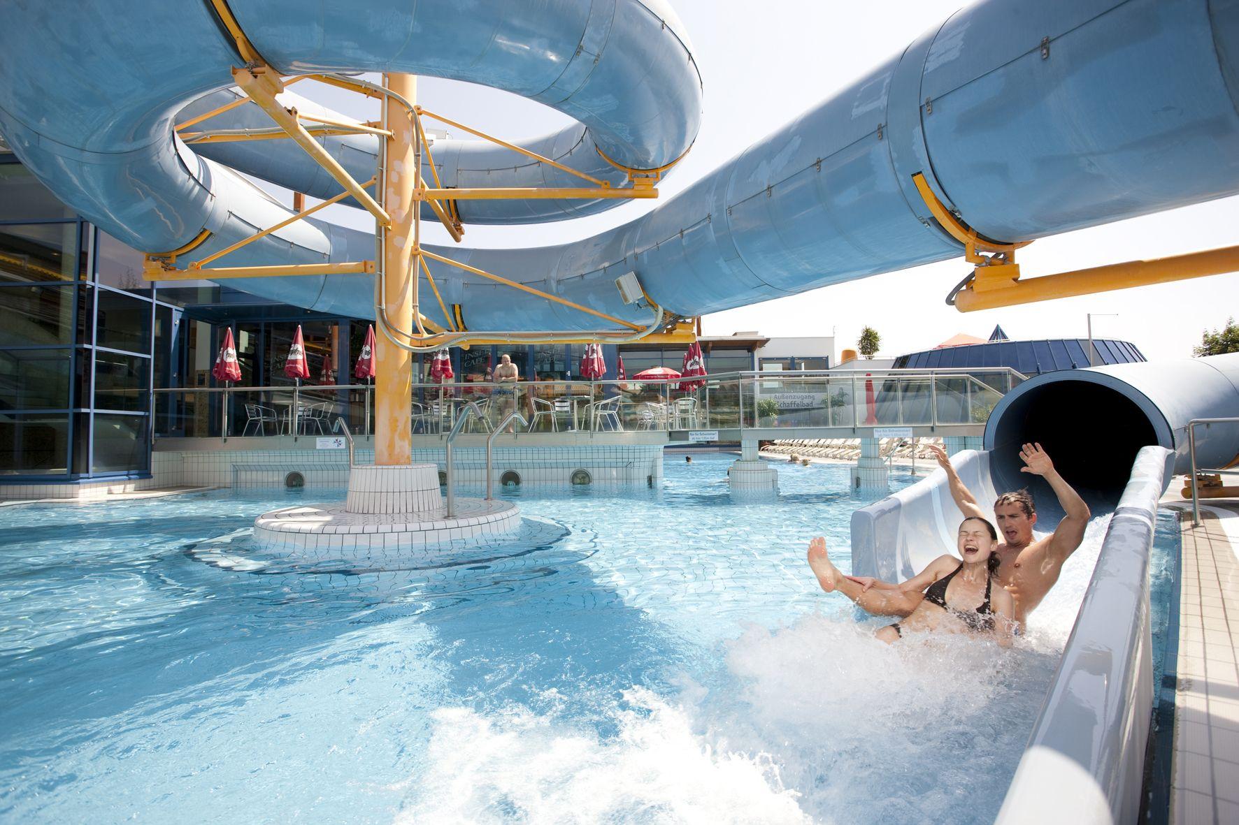 Tourism in the water park in the resort of Bad Loipersdorf, Austria