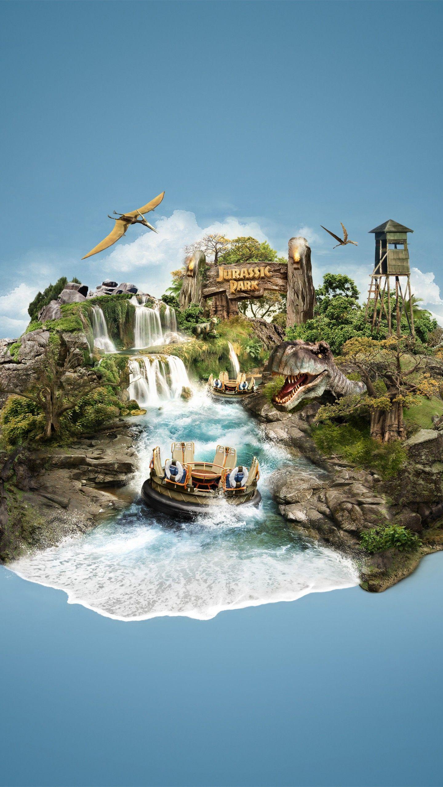 Wallpaper Jurassic Park, Dinosaurs, Island, HD, Creative Graphics