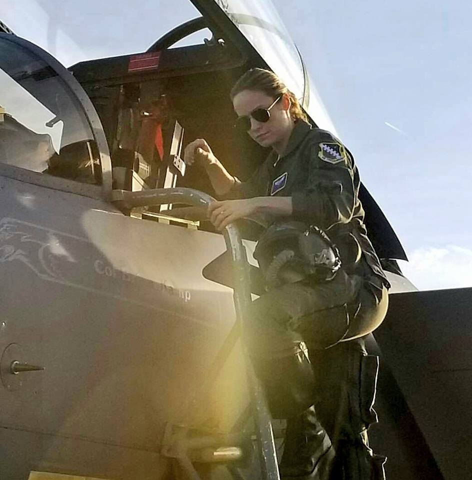 Marvel's Captain Marvel image Brie Larson at Nellis Air Force Base