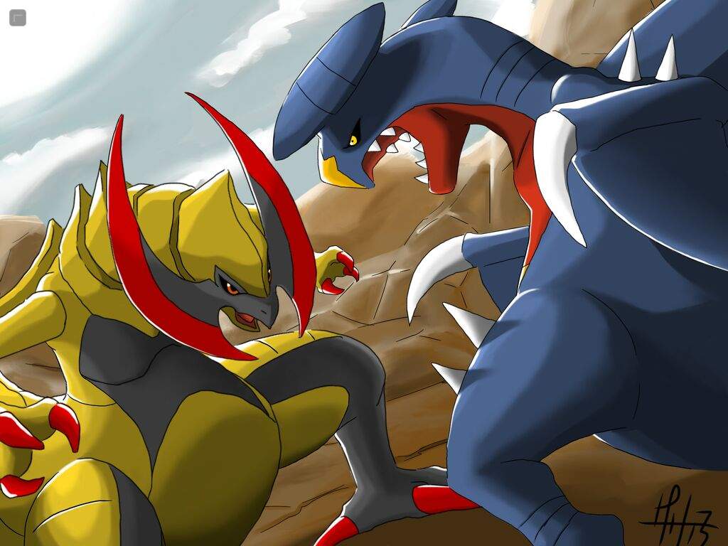 Haxorus vs Garchomp. Pokémon Amino
