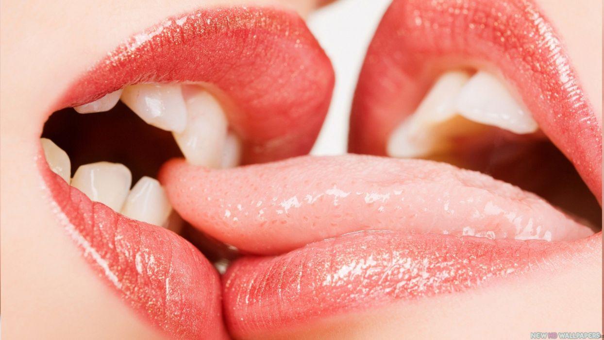 LIPS kiss mouth tongue bitten girls wallpaperx1080