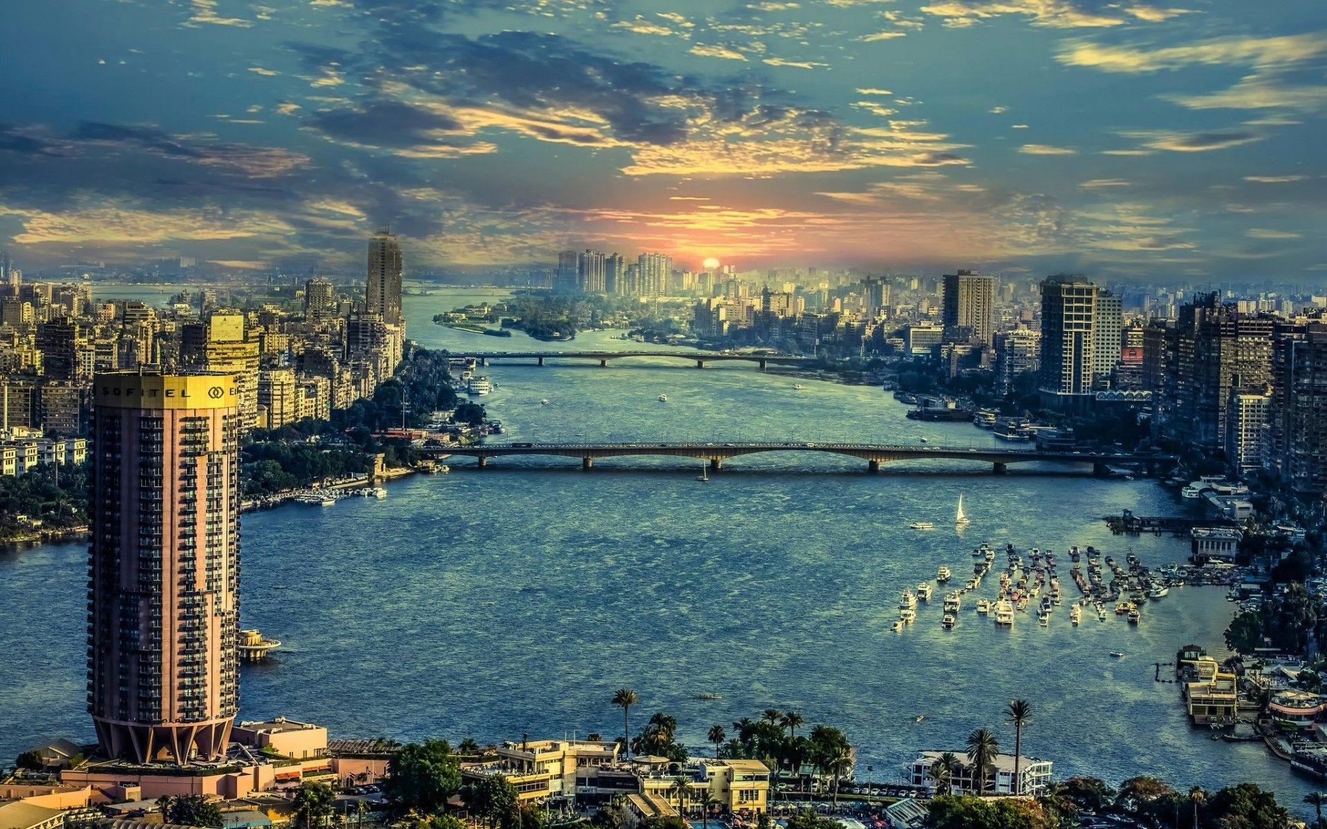 The River Nile in Cairo. Android wallpaper for free