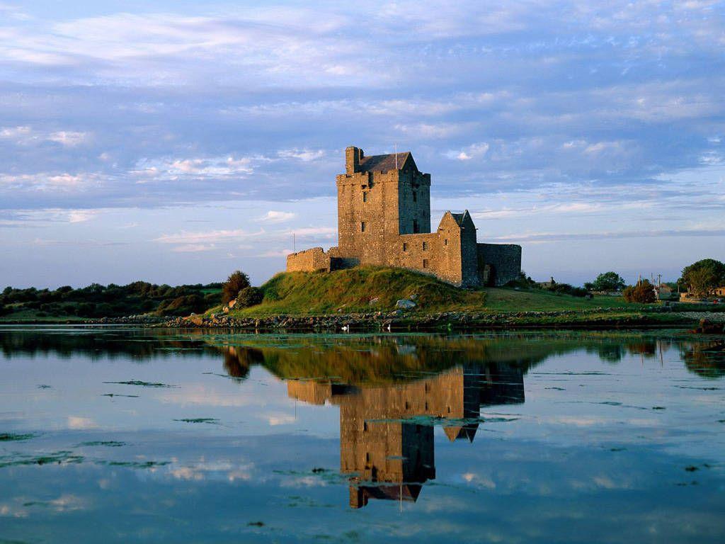 Ireland city reflection castle wallpaper