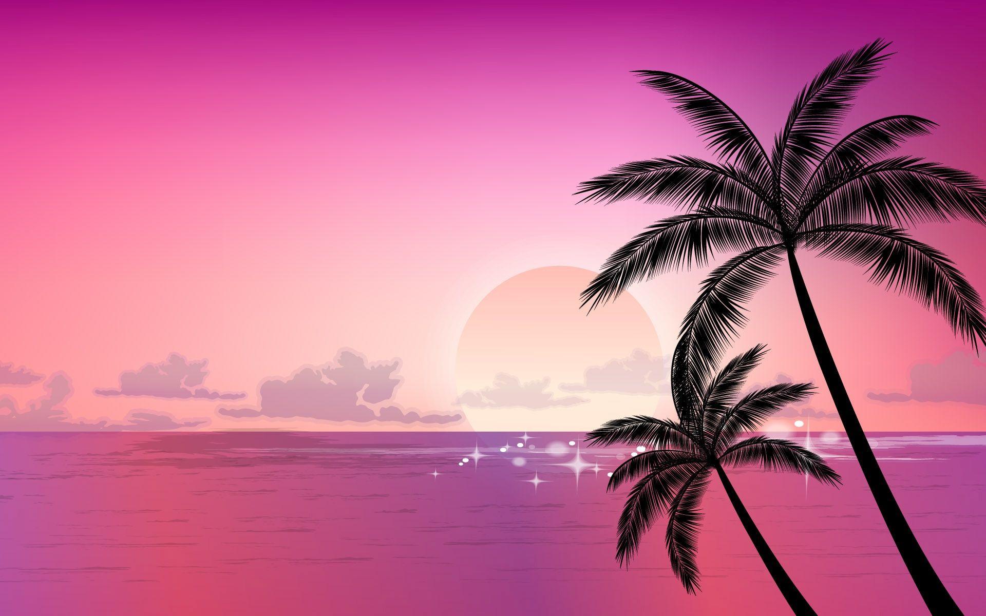 Pink Palm Trees Best Pink Wallpaper