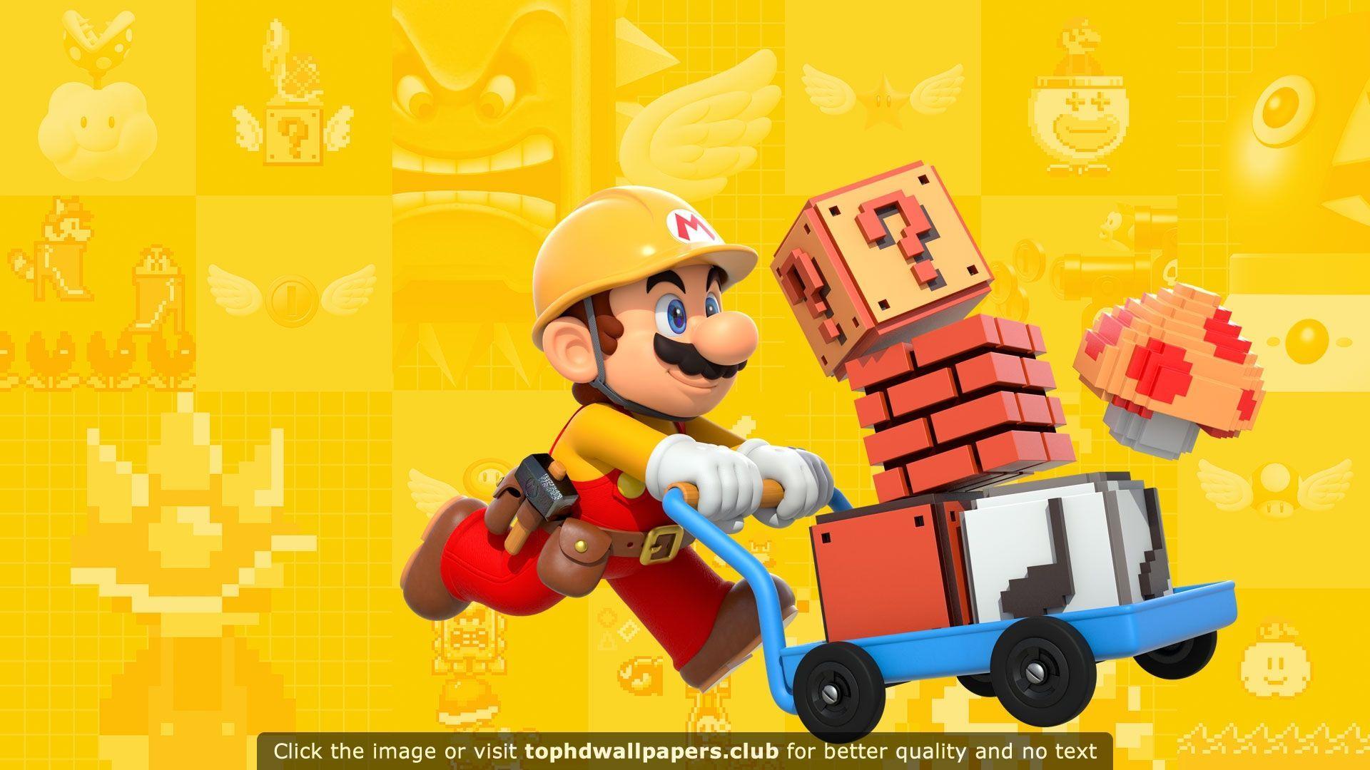 Super Mario Maker 4K or HD wallpaper for your PC, Mac or Mobile