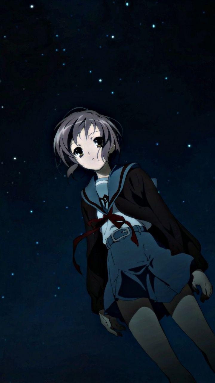 Download wallpaper 720x1280 anime, night, sky samsung galaxy mini s3