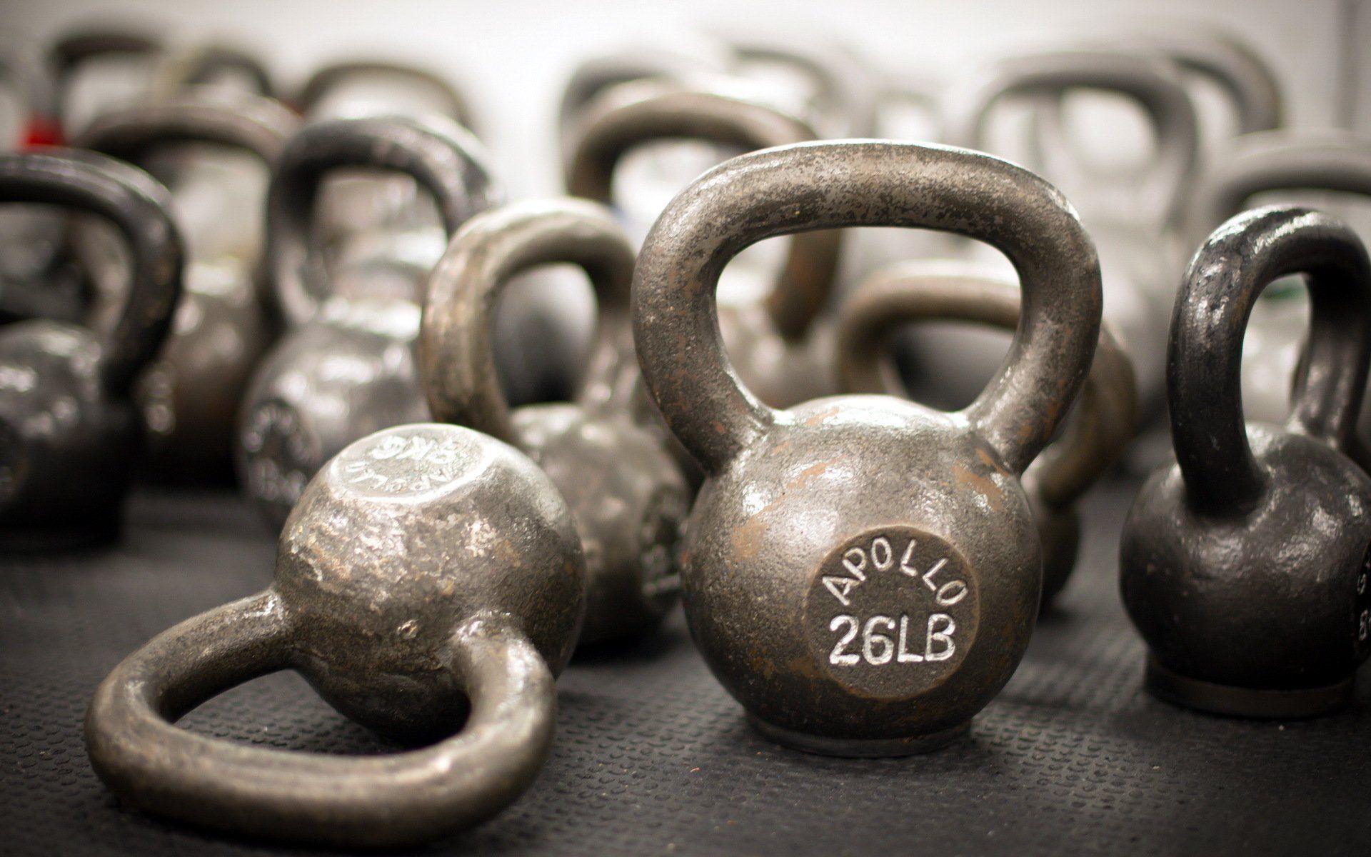 weights gym kettlebells HD wallpaper