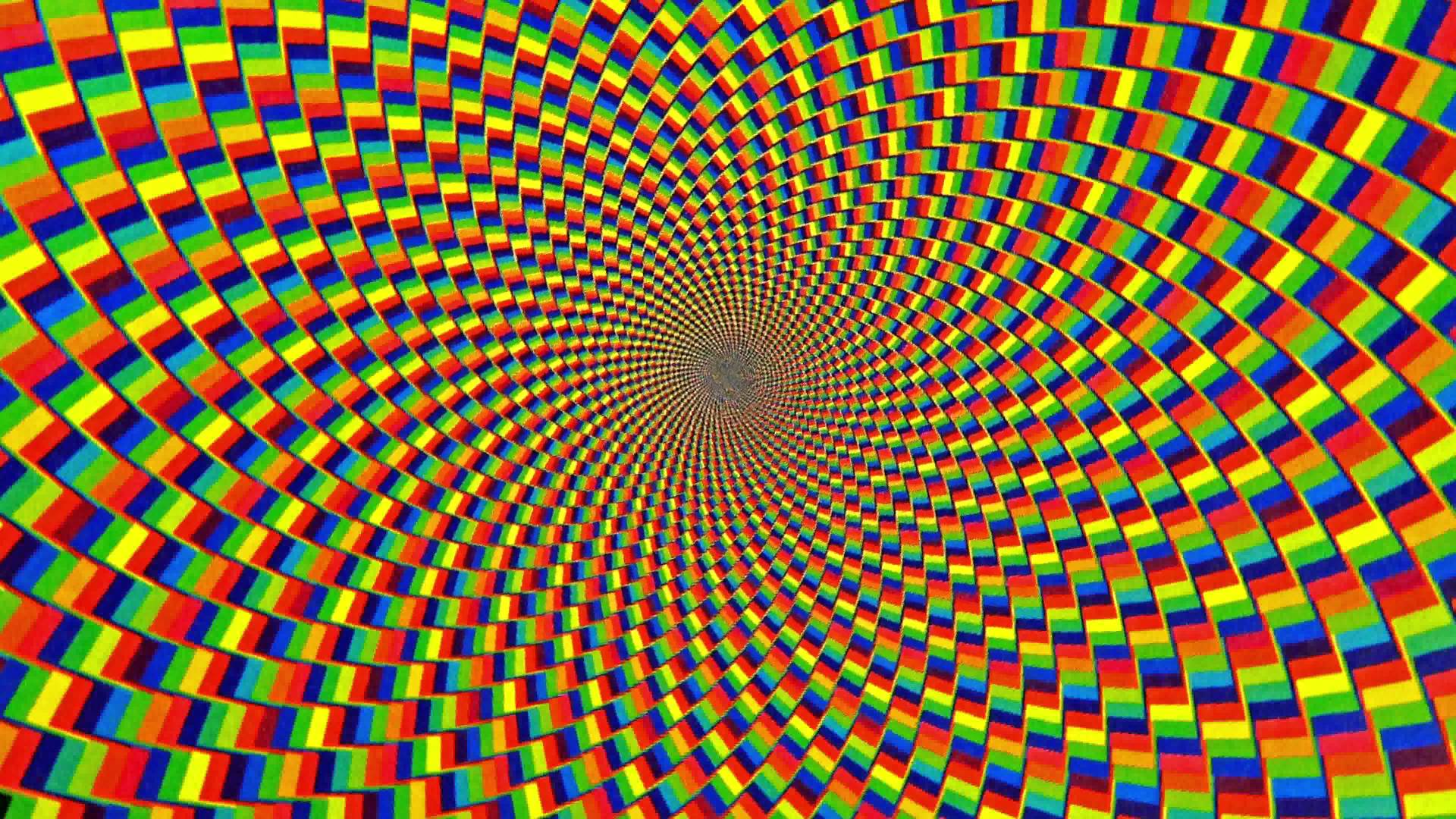 Perfect Loop) Technicolor Hypnotic Spiral Background 4k Stock