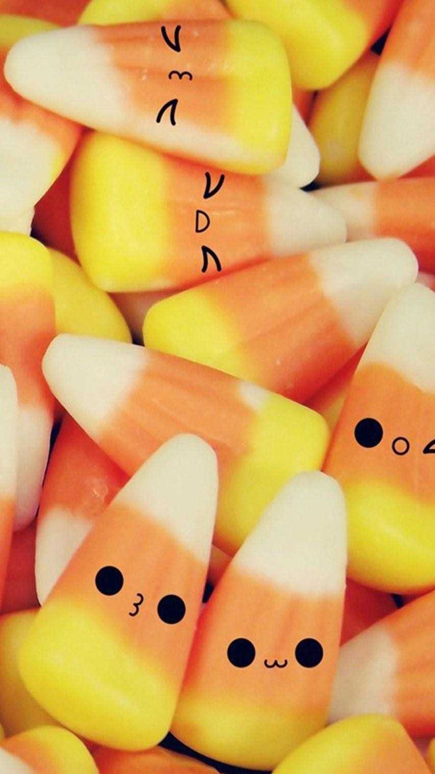 Cute Candy Corn Background iPhone Girly Wallpaper For Mobile Phones