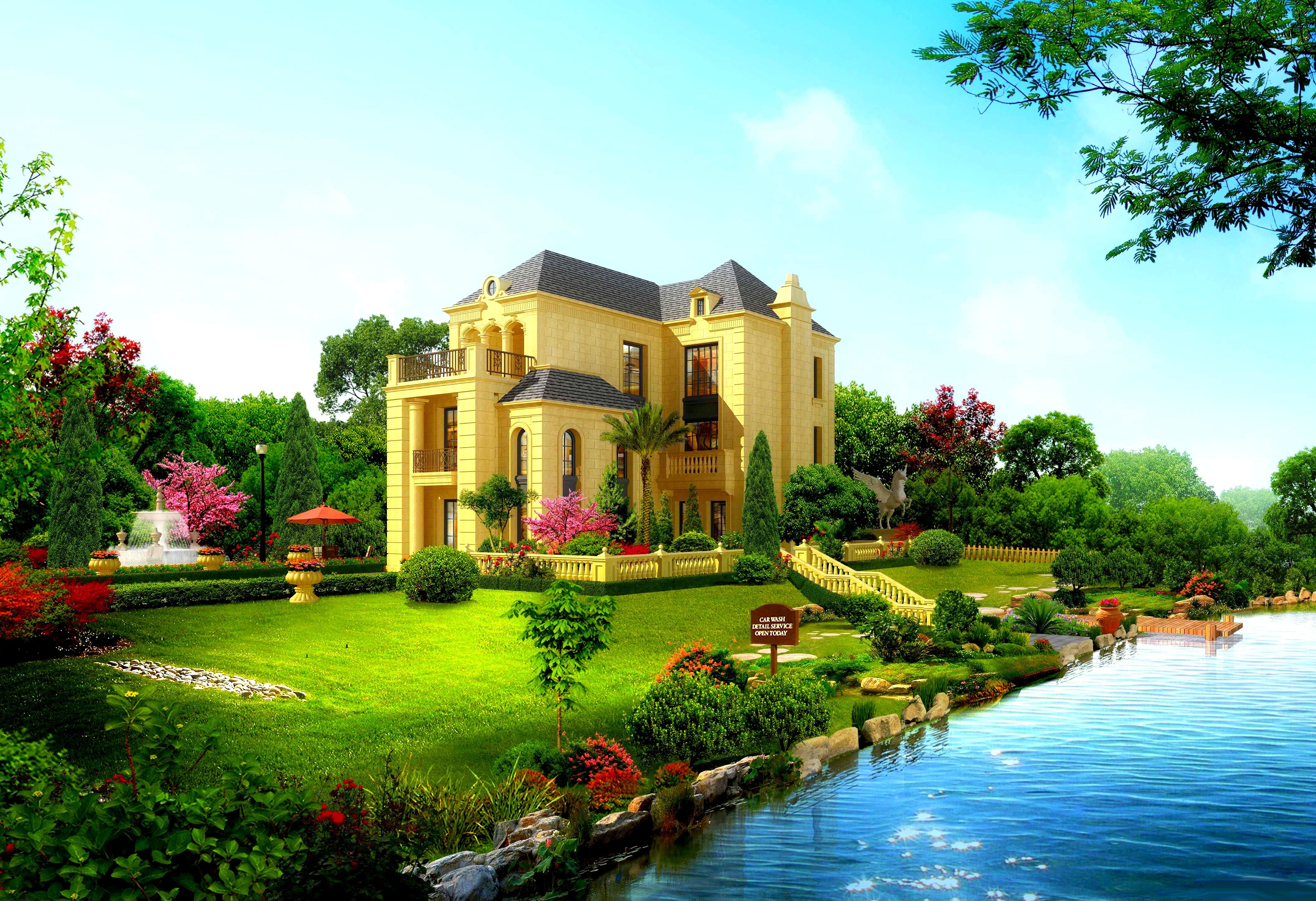 Heavenly Beautiful Luxury Houses Image & Wallpaper