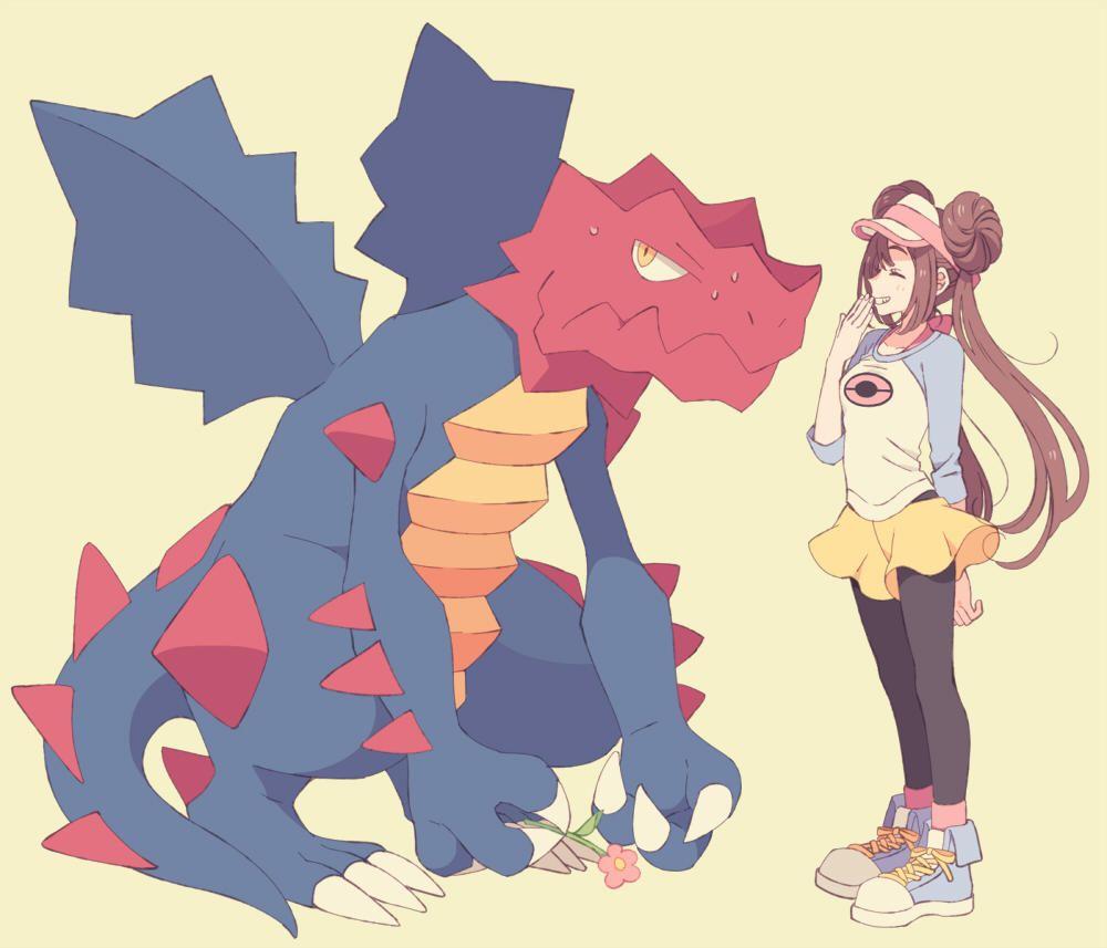 Rosa and Druddigon. Pokémon