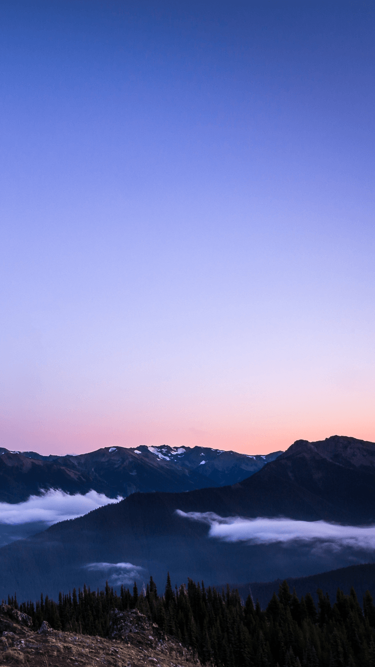 Purple Mountain sunset iPhone wallpaper