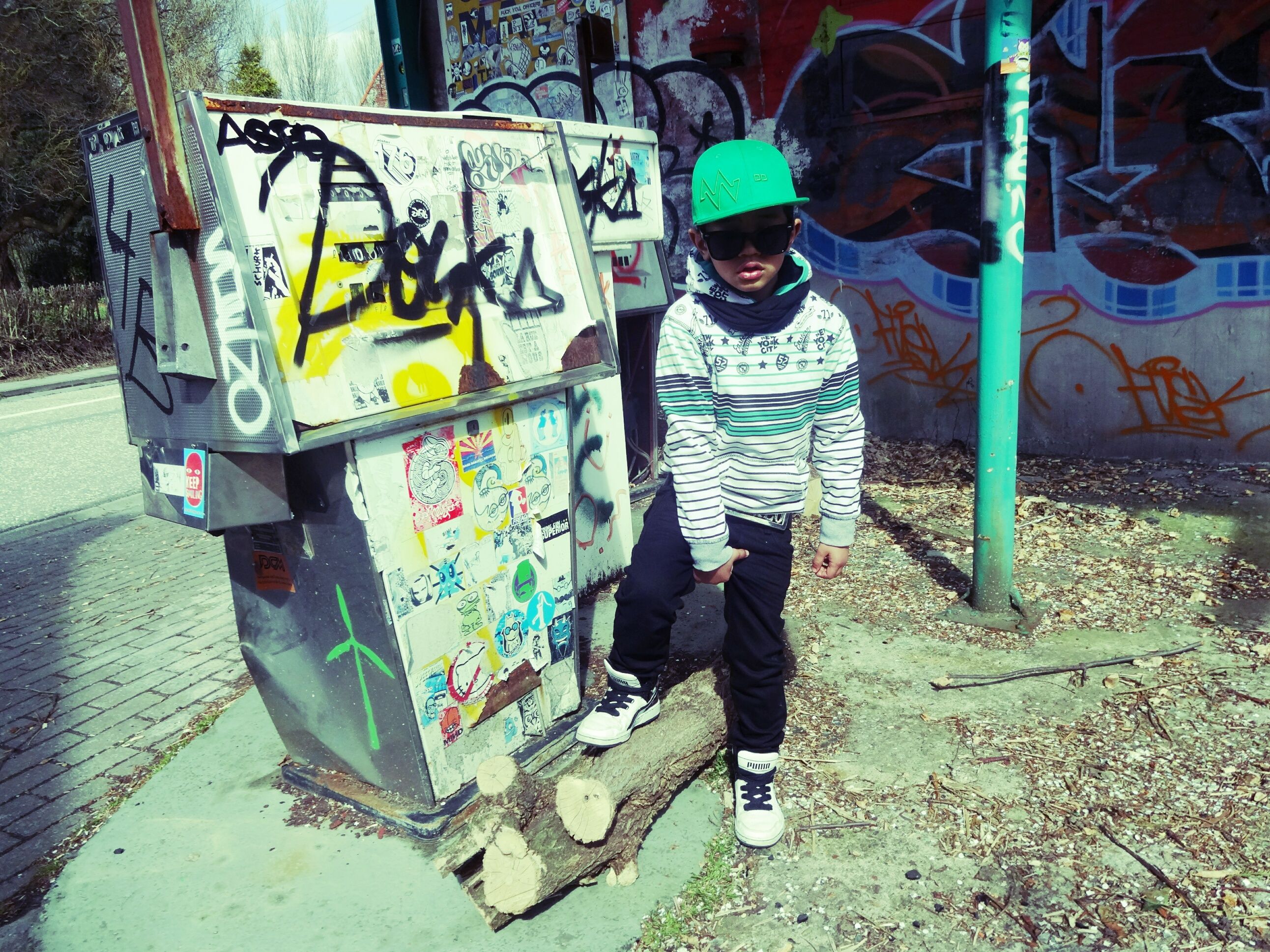 A boy in a green cap, swag wallpaper and image