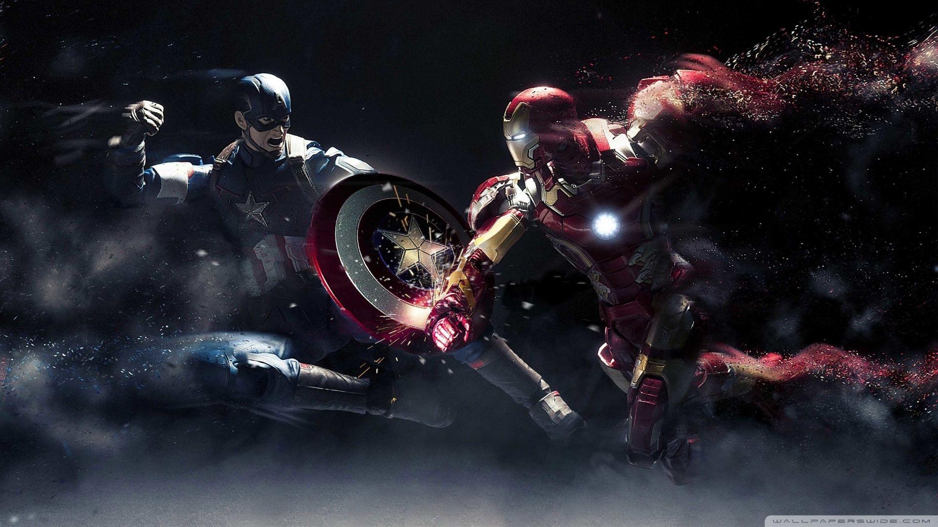 Iron Man Desktop Wallpaper Captain America Vs Iron Man ❤ 4K HD