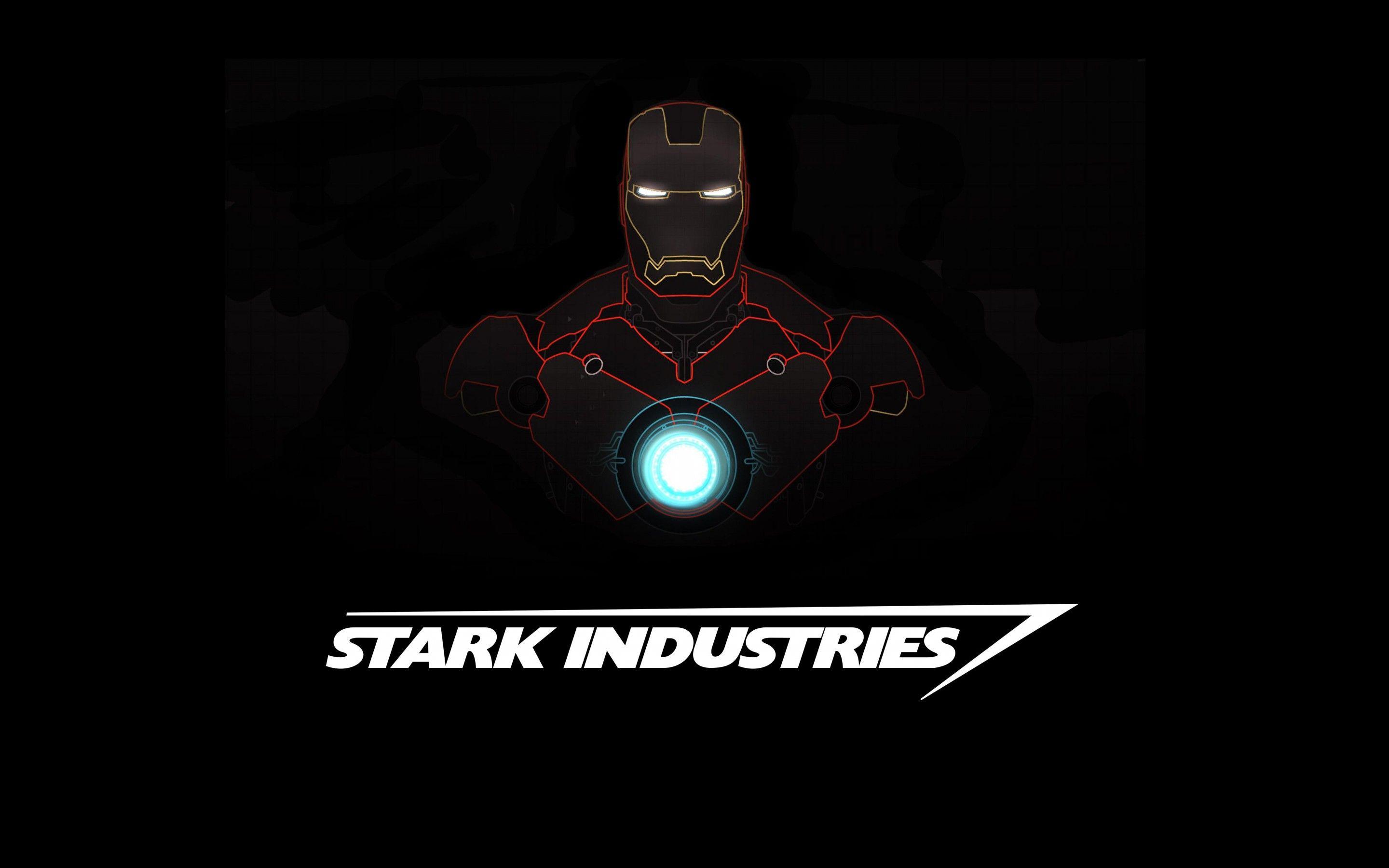Wallpapers Iron Man, Stark Industries, Minimal, Dark, HD, 5K