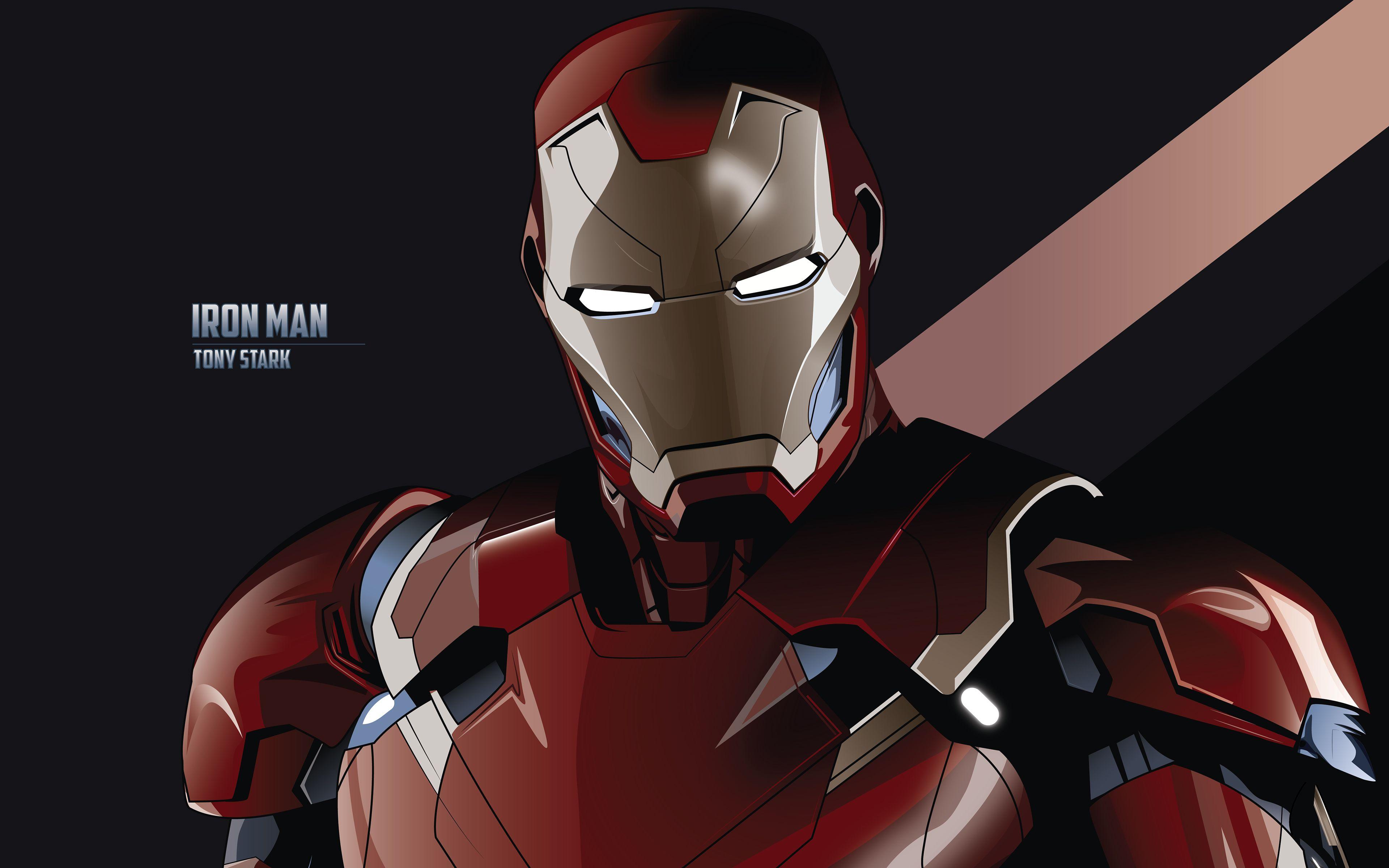 Tony Stark Iron Man Minimal 4K Wallpapers Wallpapers