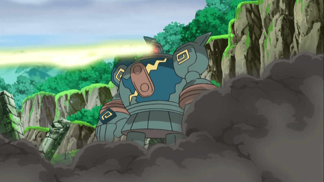 Cedric Juniper Assistant Golurk Charge Beam.png. Pokémon