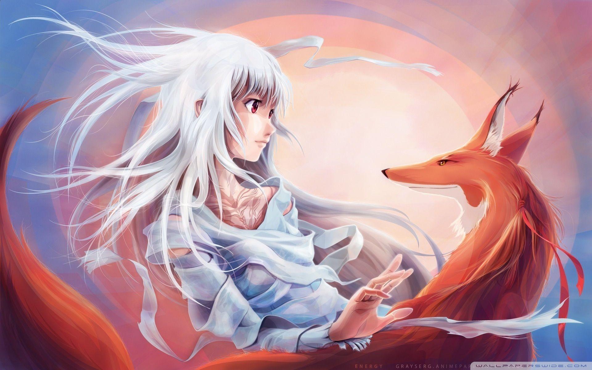 a detailed mate painting of a cute anime fox in | Stable Diffusion | OpenArt-demhanvico.com.vn