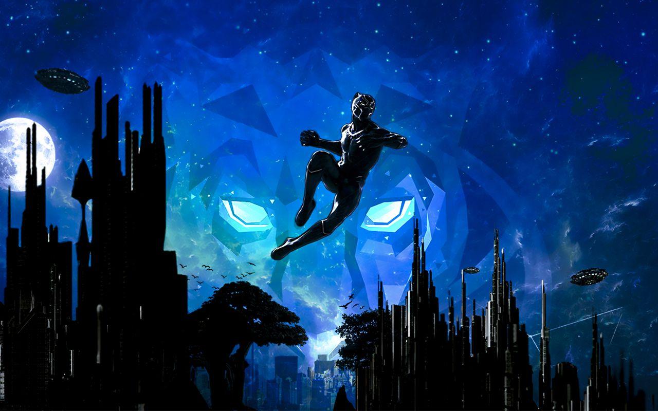 Black Panther Marvel Cinematic Universe Artwork 720P HD 4k