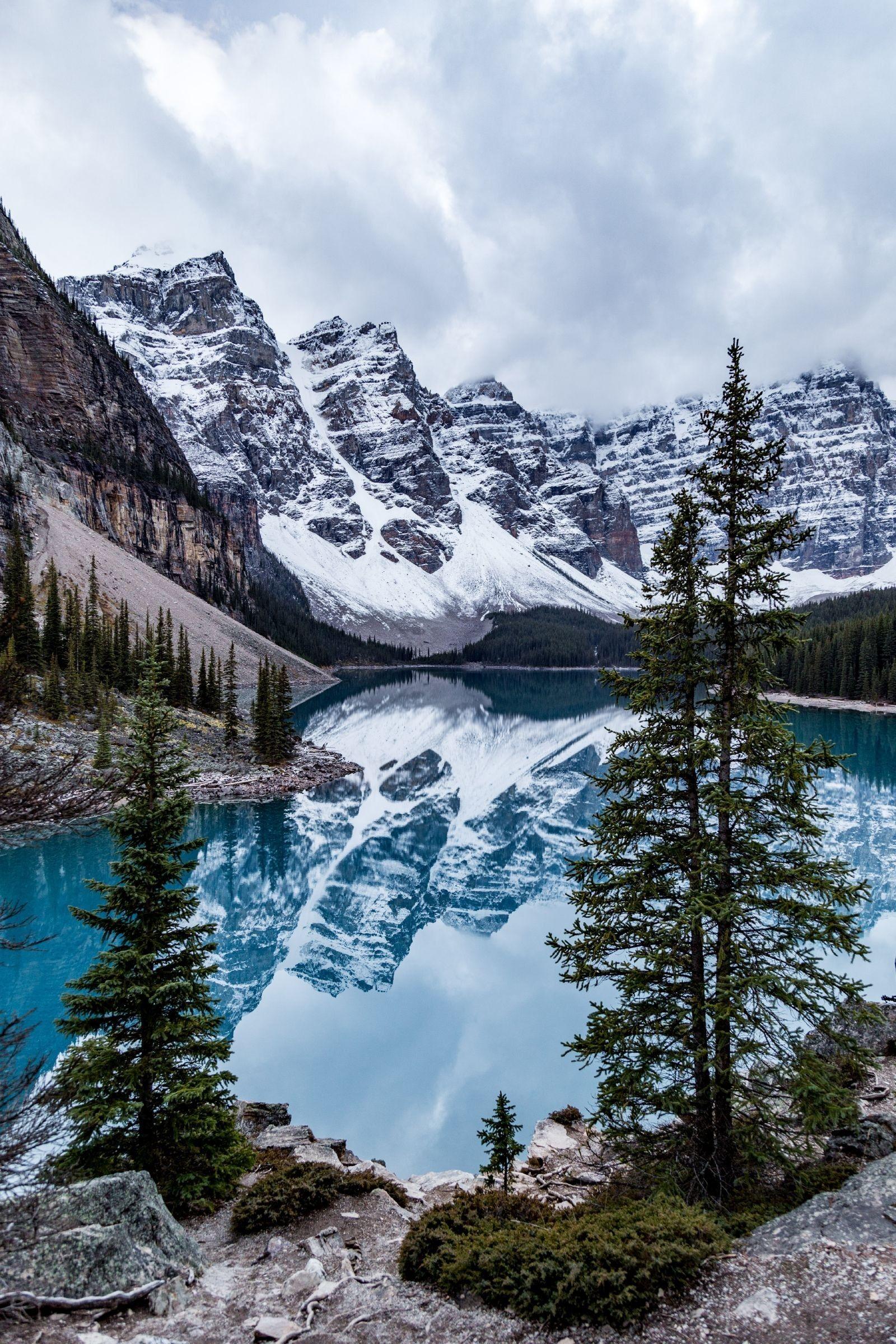 Winter Moraine Lake Alberta Canada Wallpaper Elegant Colorado