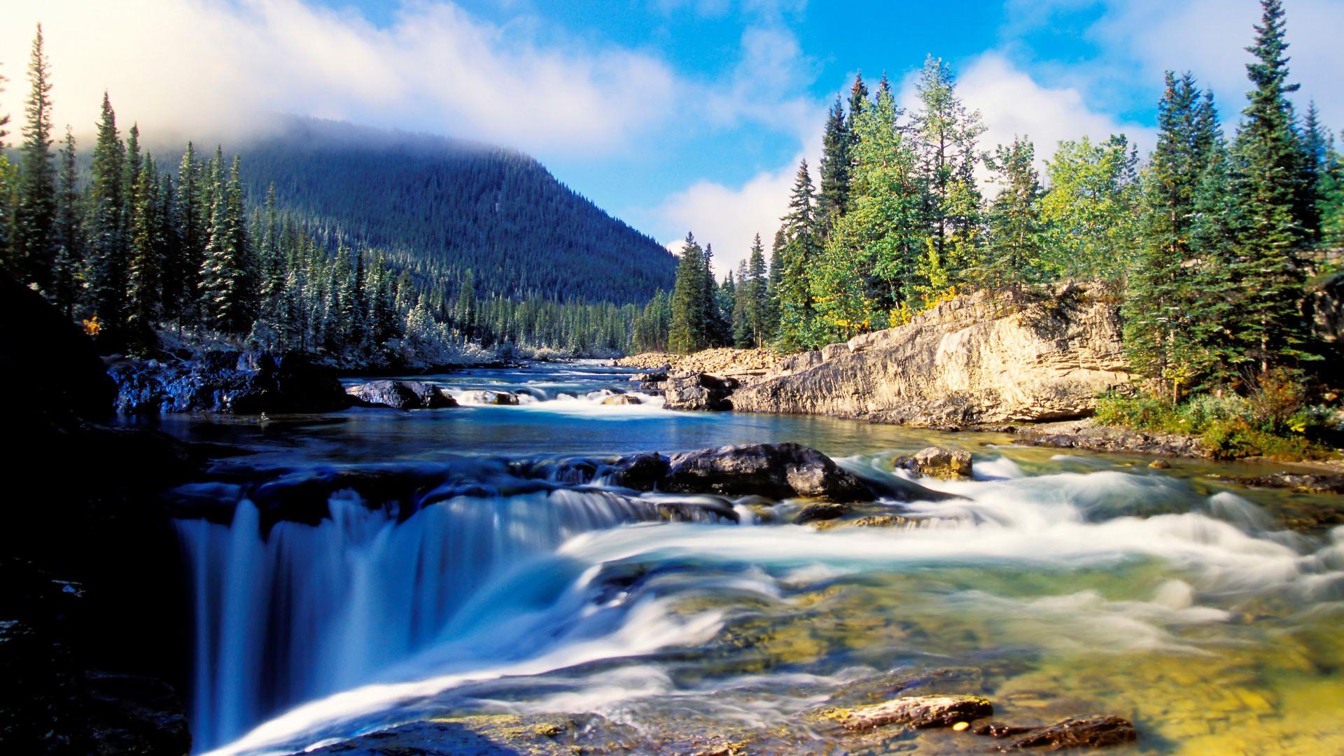 Download Background River and Falls, Kananaskis Country