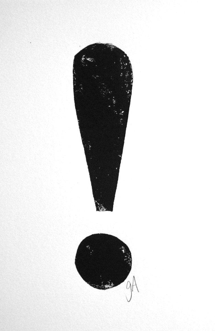 LINOCUT PRINT point BLACK letterpress punctuation poster 8x10. $20. via Etsy. Love. Linocut prints, Linocut, Black and white posters