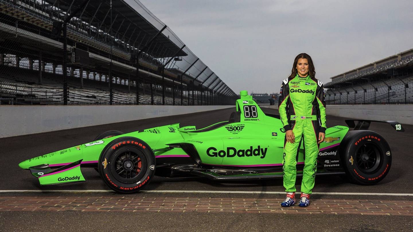 Danica Patrick Unveils GoDaddy Indycar for the 2018 Indy 500 Race