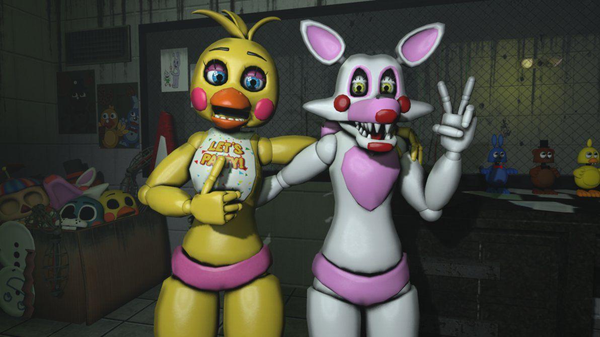 Toy Chica And Mangle By Detective Puppet