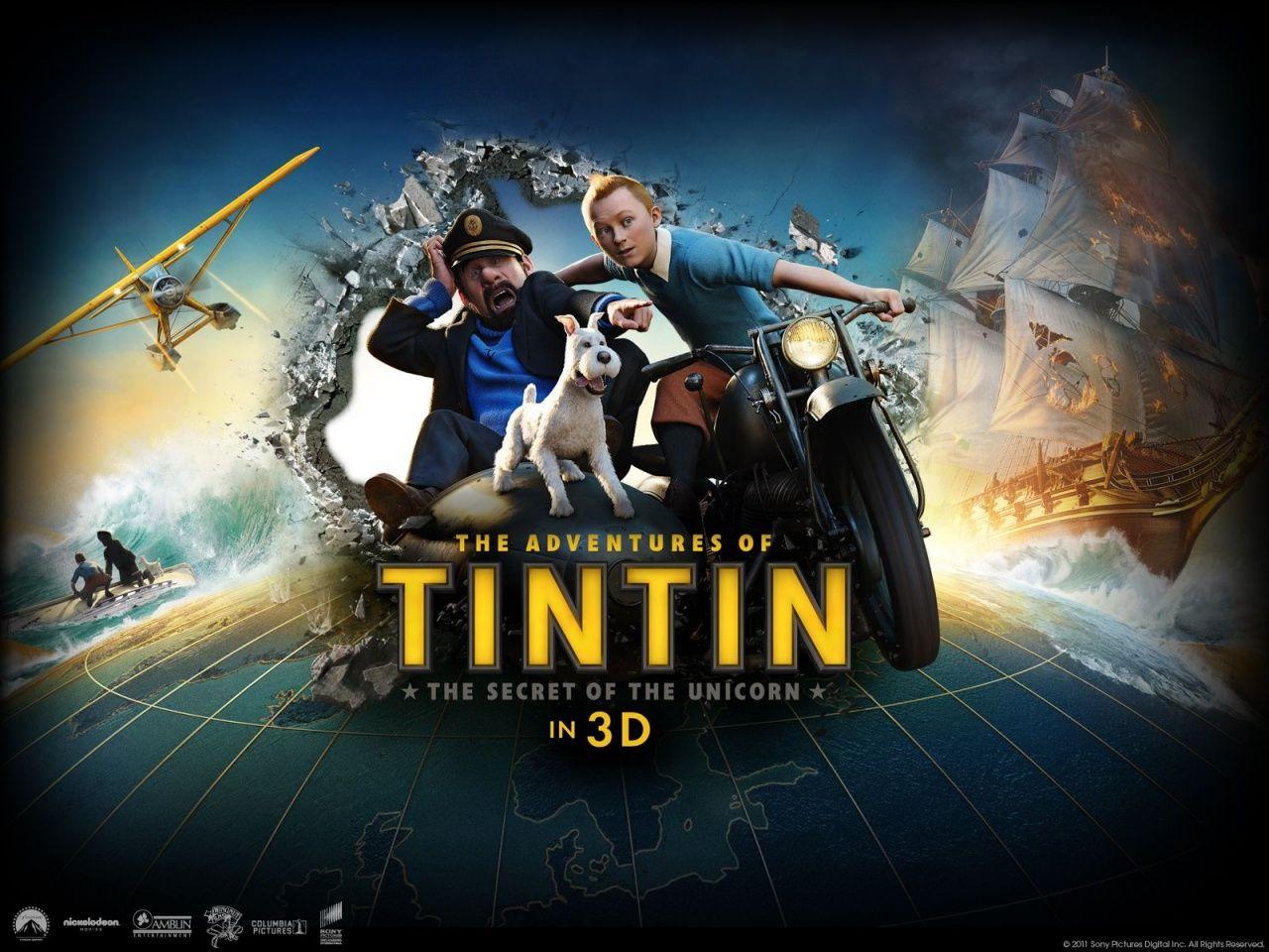 The Adventures of Tintin 3D Wallpaper in jpg format for free download