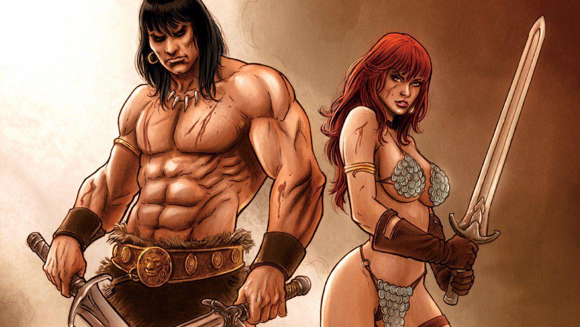 Red Sonja and Conan Wallpaper
