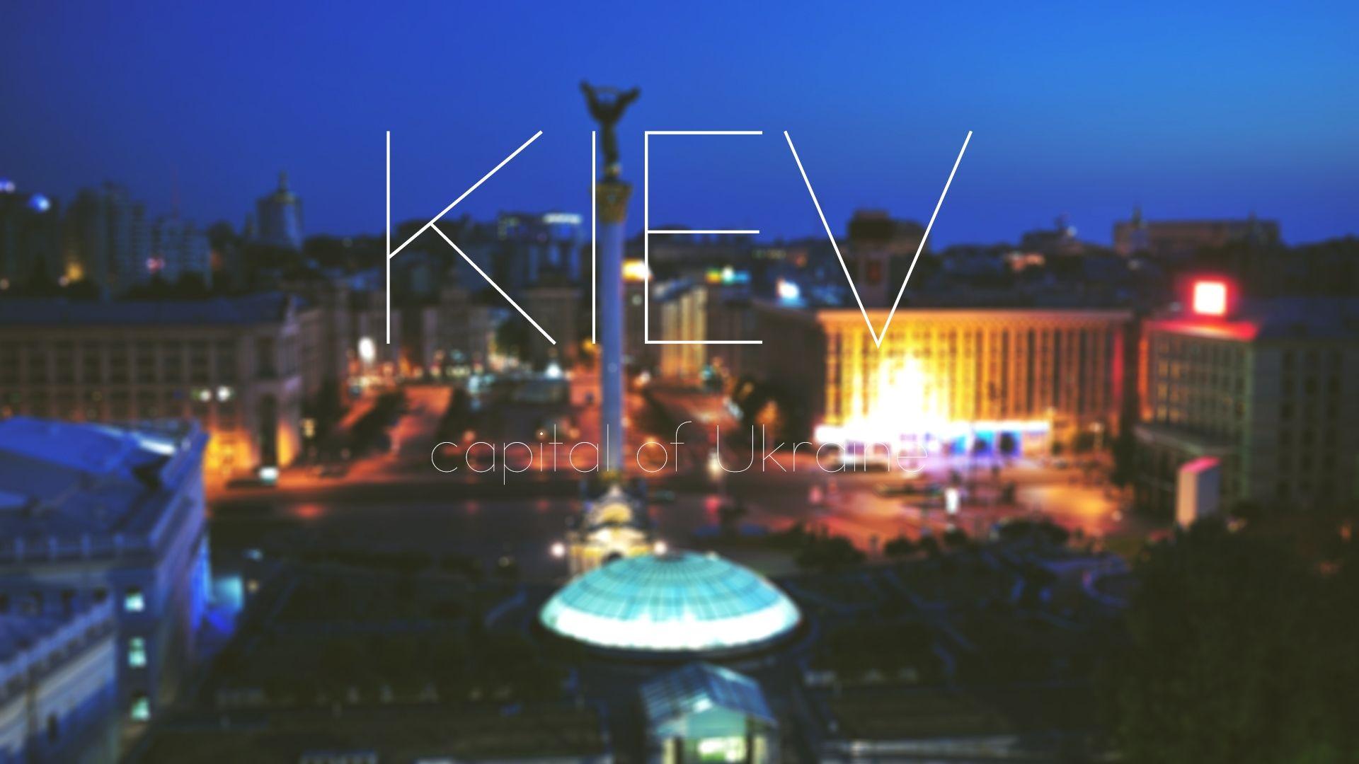 Wallpapers Ukraine, Kiev, Night, City, letters, inscription » City