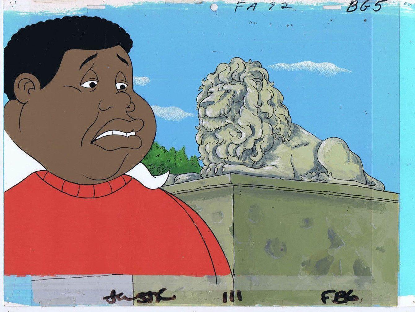 Fat Albert & The Cosby Kids Original Production Cel & Painted Bkgd