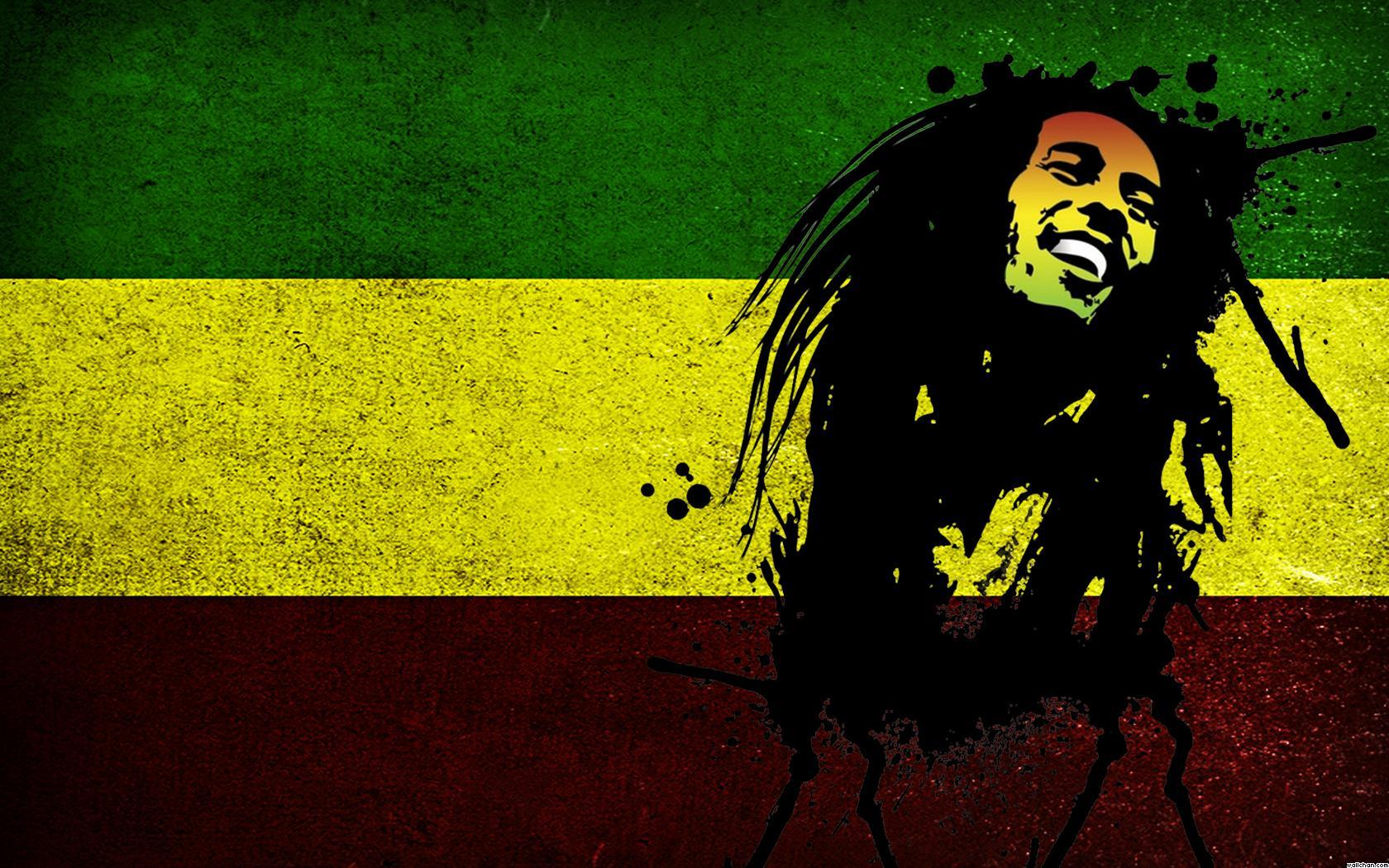 Bob Marley Red Yellow Green wallpaper