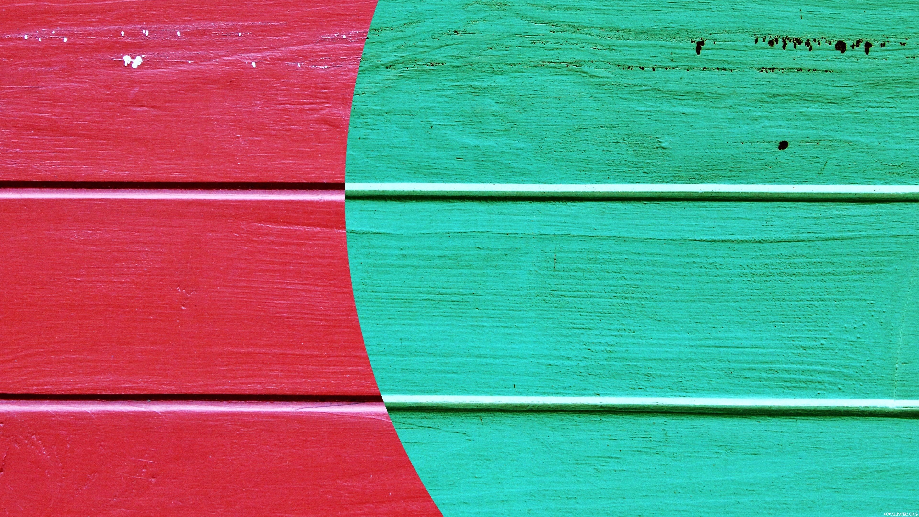 4K Red Green Wood Wallpaper