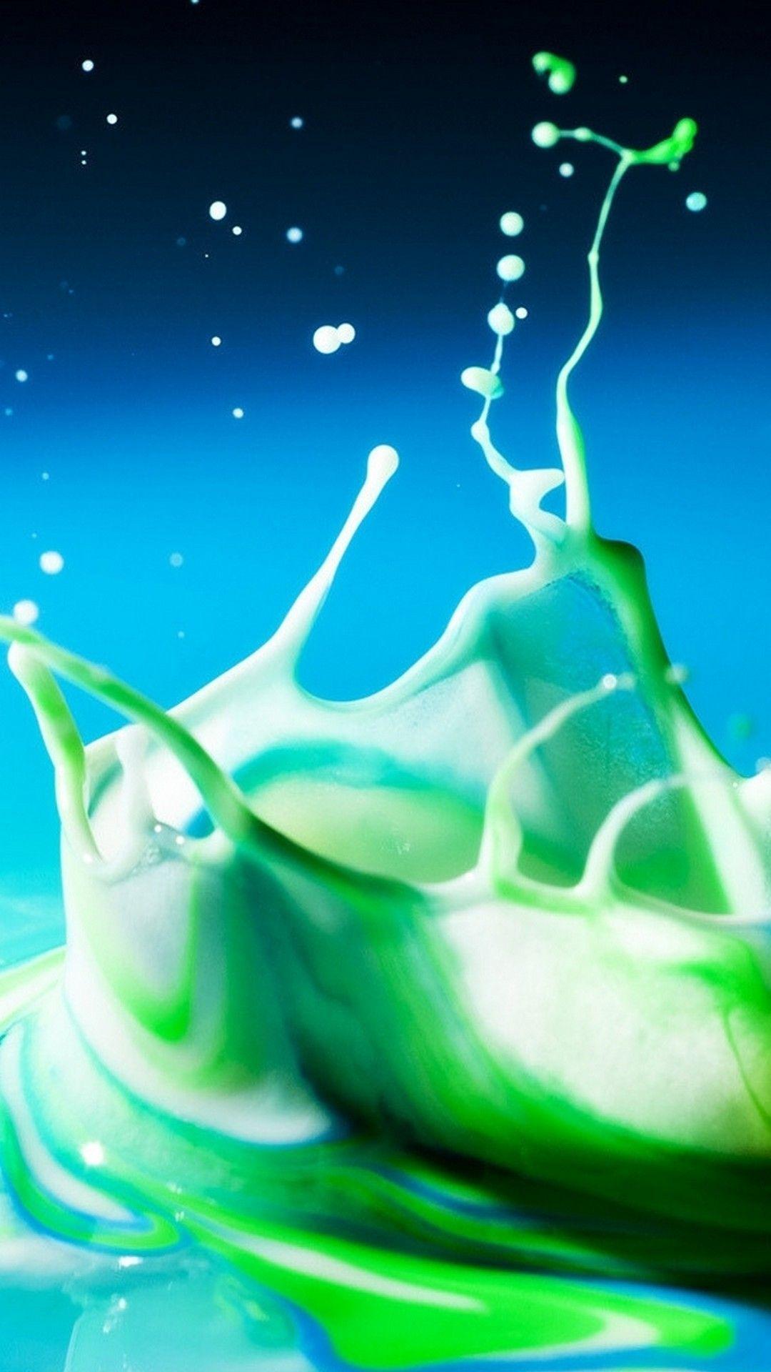 Milky Green Liquid Wallpaper iPhone X iPhone Wallpaper