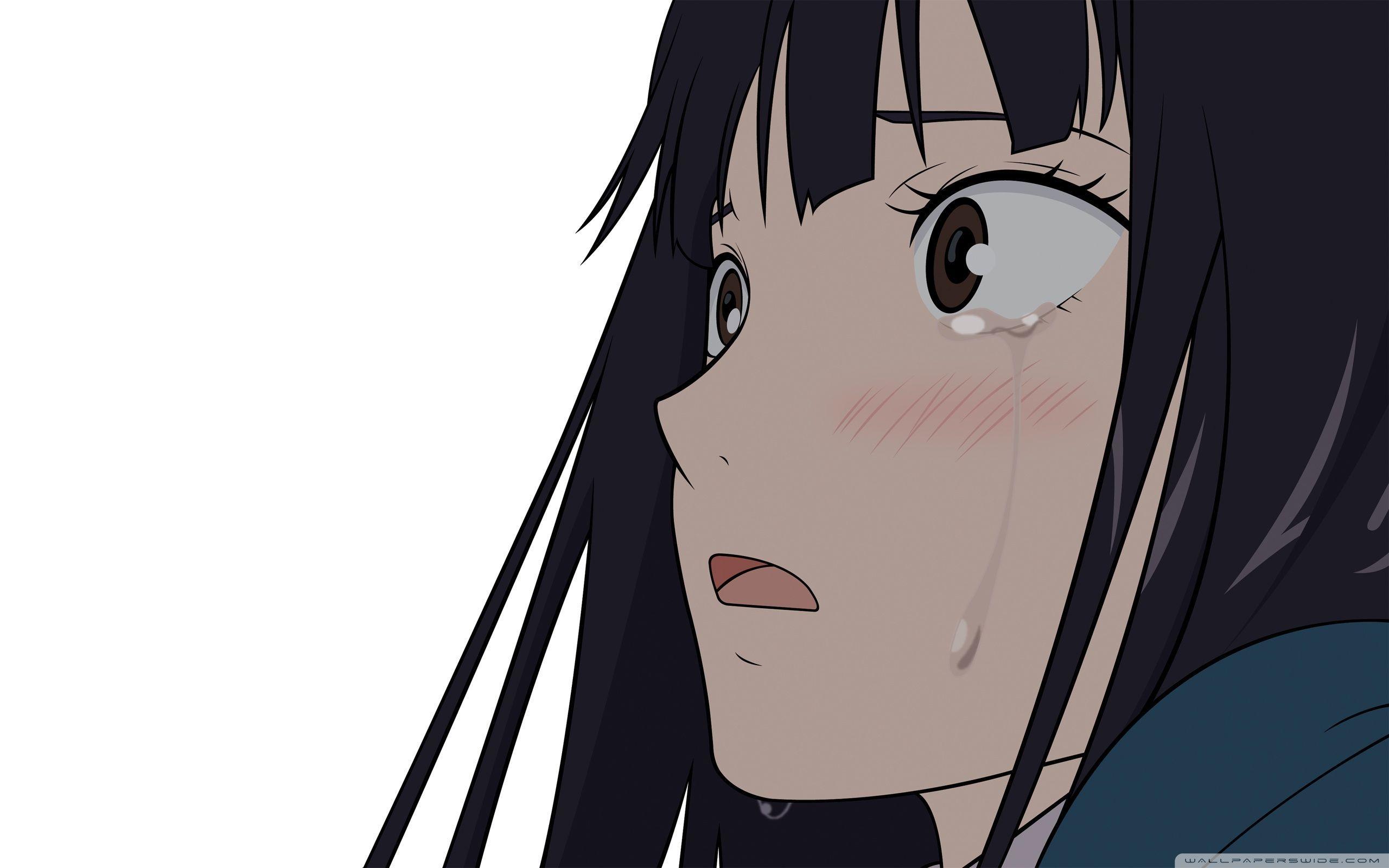 Anime Girl Crying HD desktop wallpaper, Fullscreen. Android