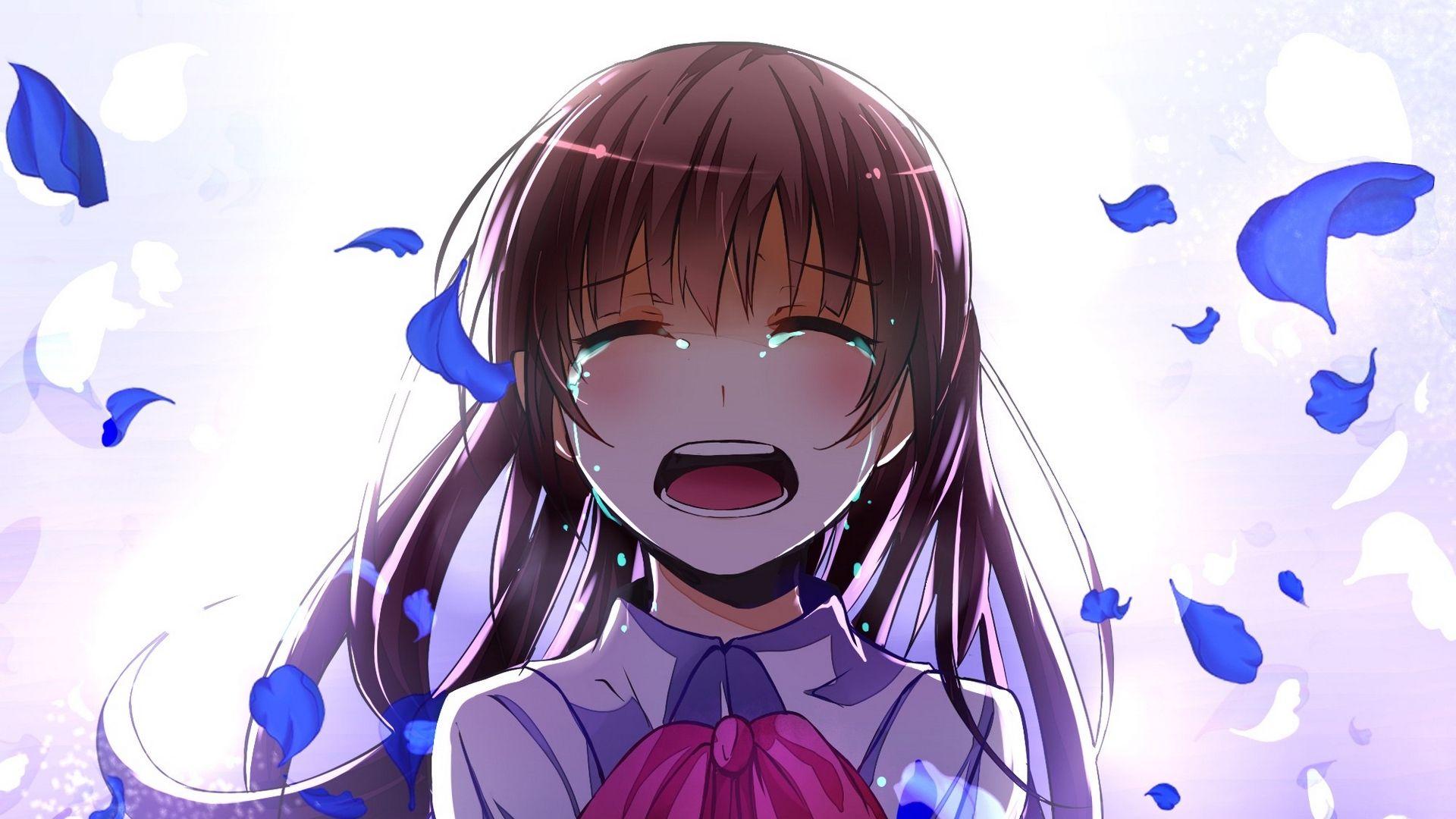 Anime Girl Cry Wallpaper gambar ke 1