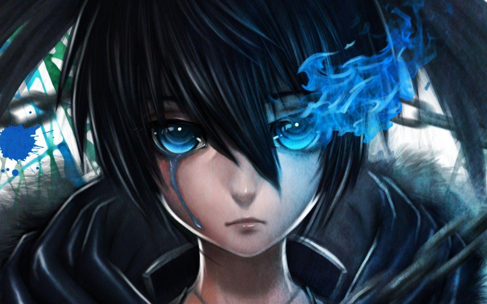 Black Rock Shooter, crying, anime girls, cry wallpaper
