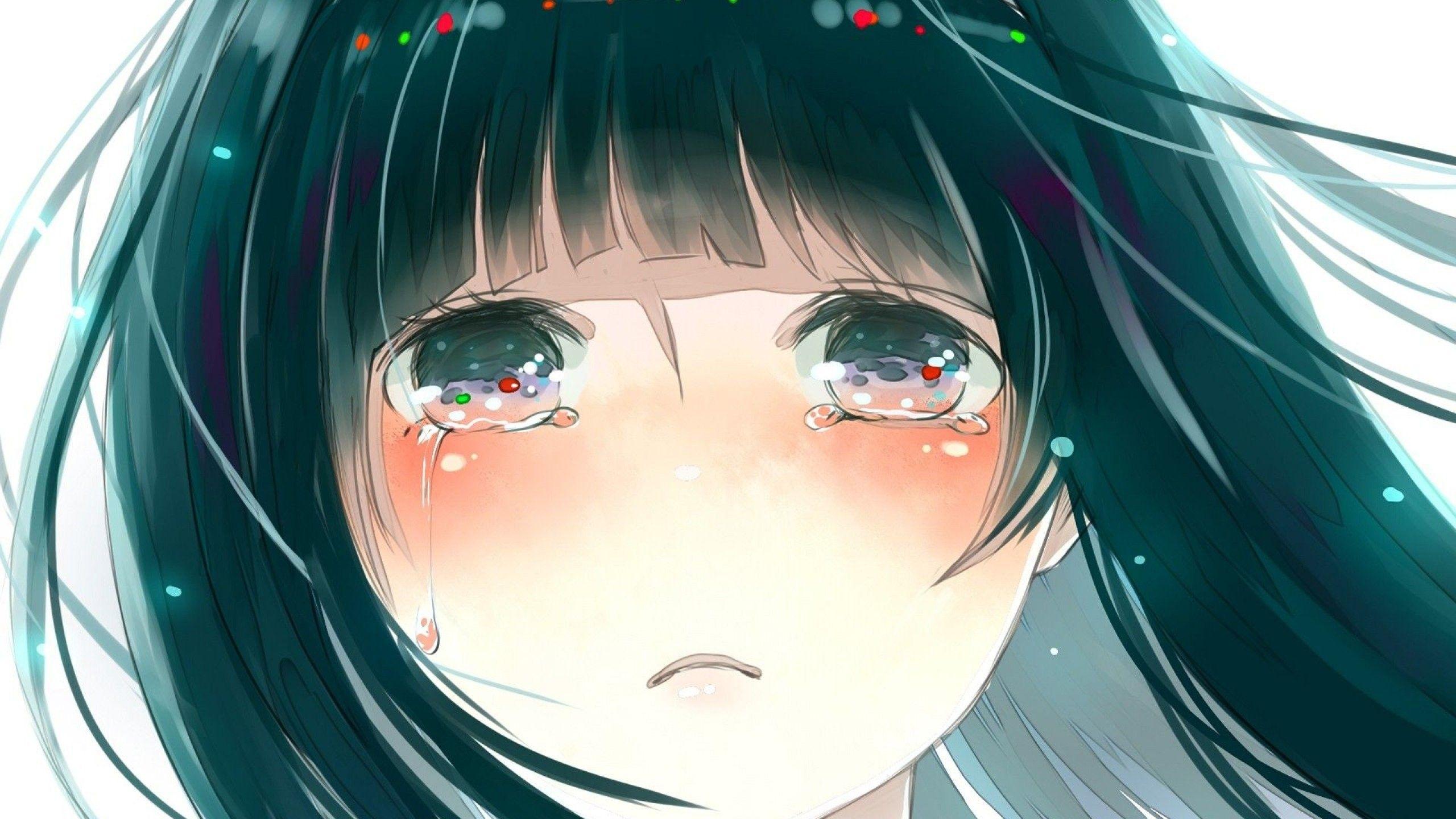 City, anime, profile, tears, crying, HD phone wallpaper