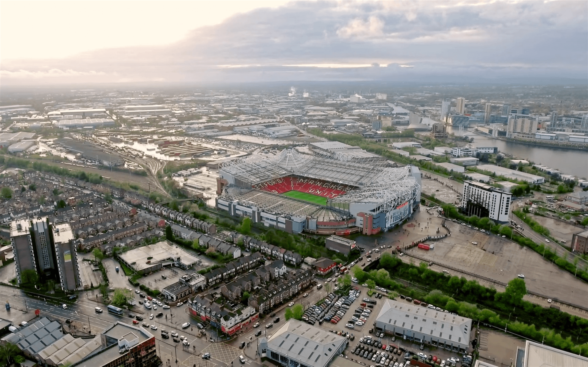 Download wallpaper Old Trafford, Manchester United, football