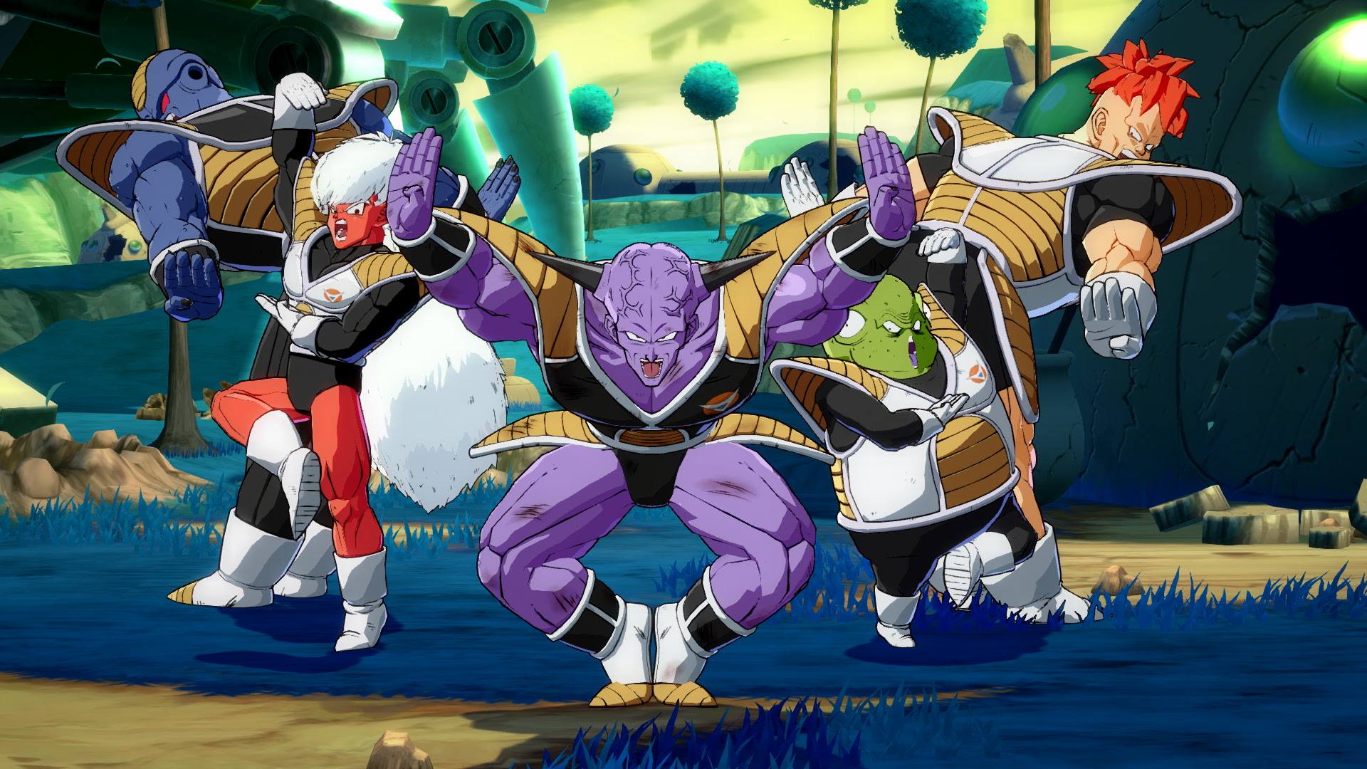 The Ginyu Force posing. Dragon Ball FighterZ