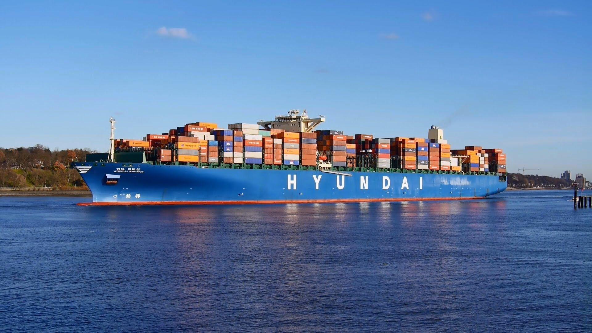 Container Ship Hyundai Ambition HD Wallpaper. Background Image