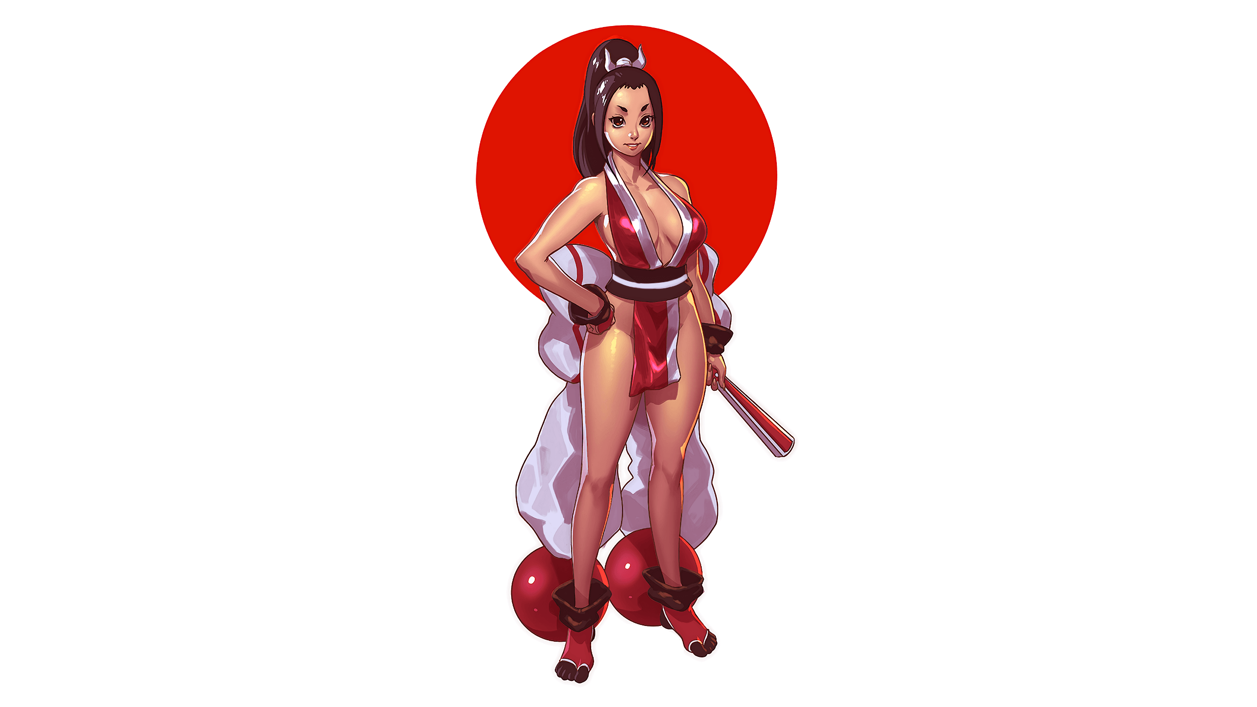 Mai Shiranui and The Rising Sun [2560x1440]