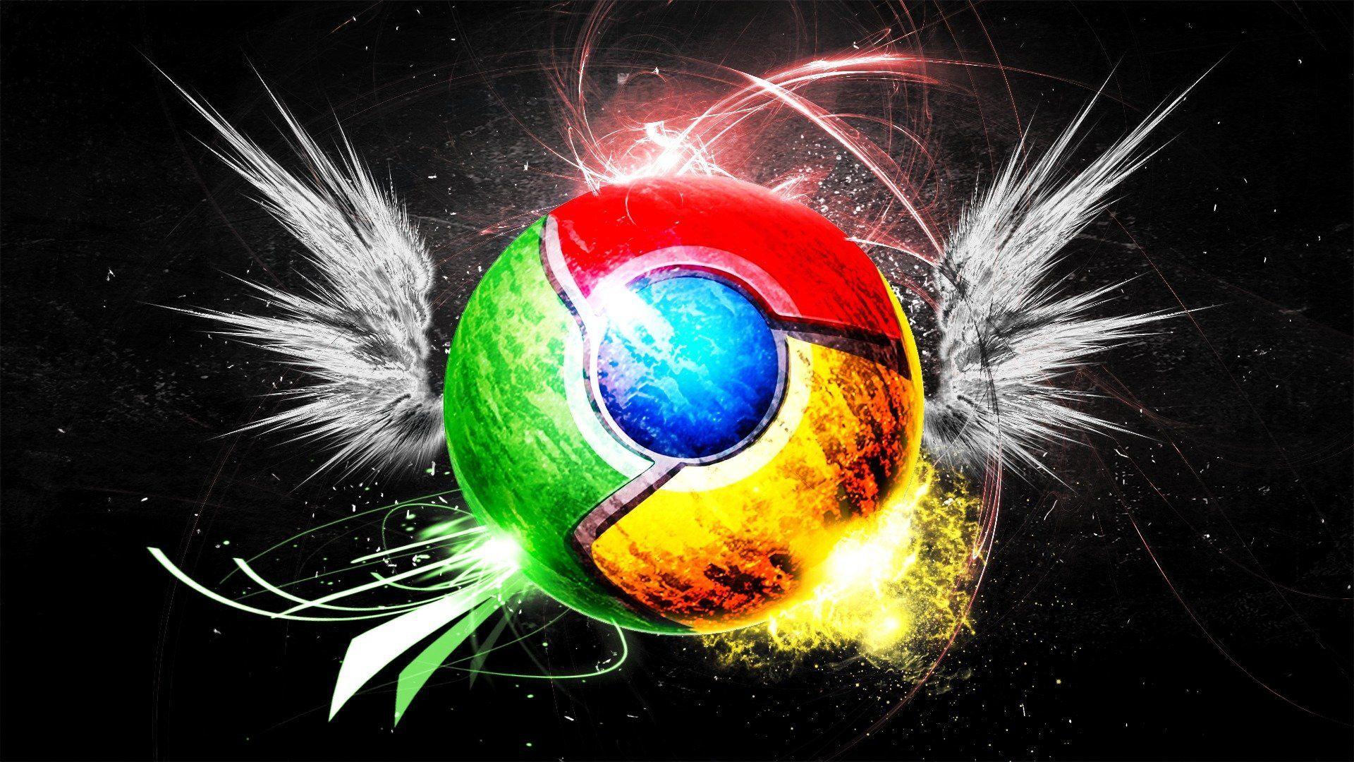 google chrome browser wings background HD wallpaper