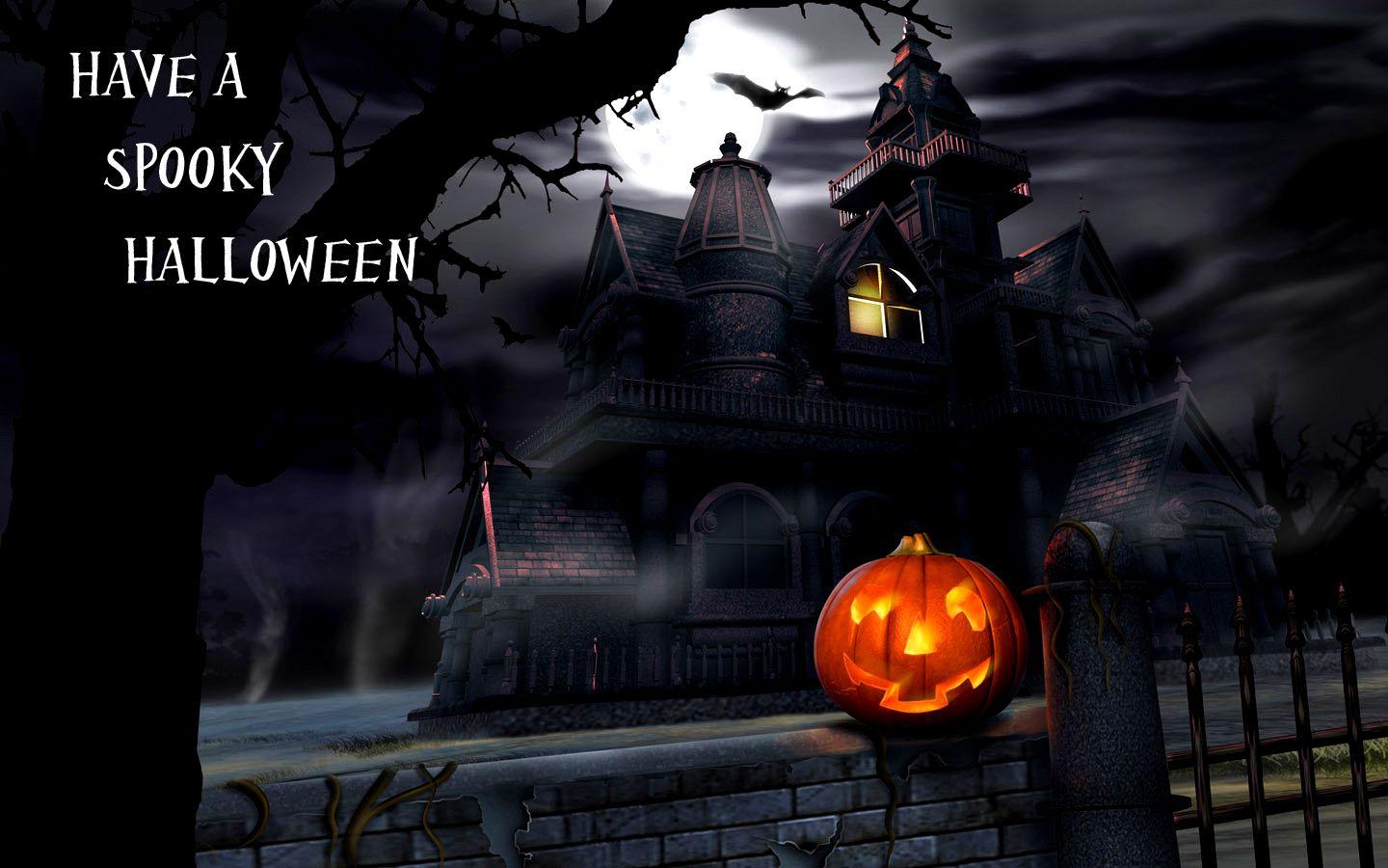 1440x900px Scary Happy Halloween Wallpaper