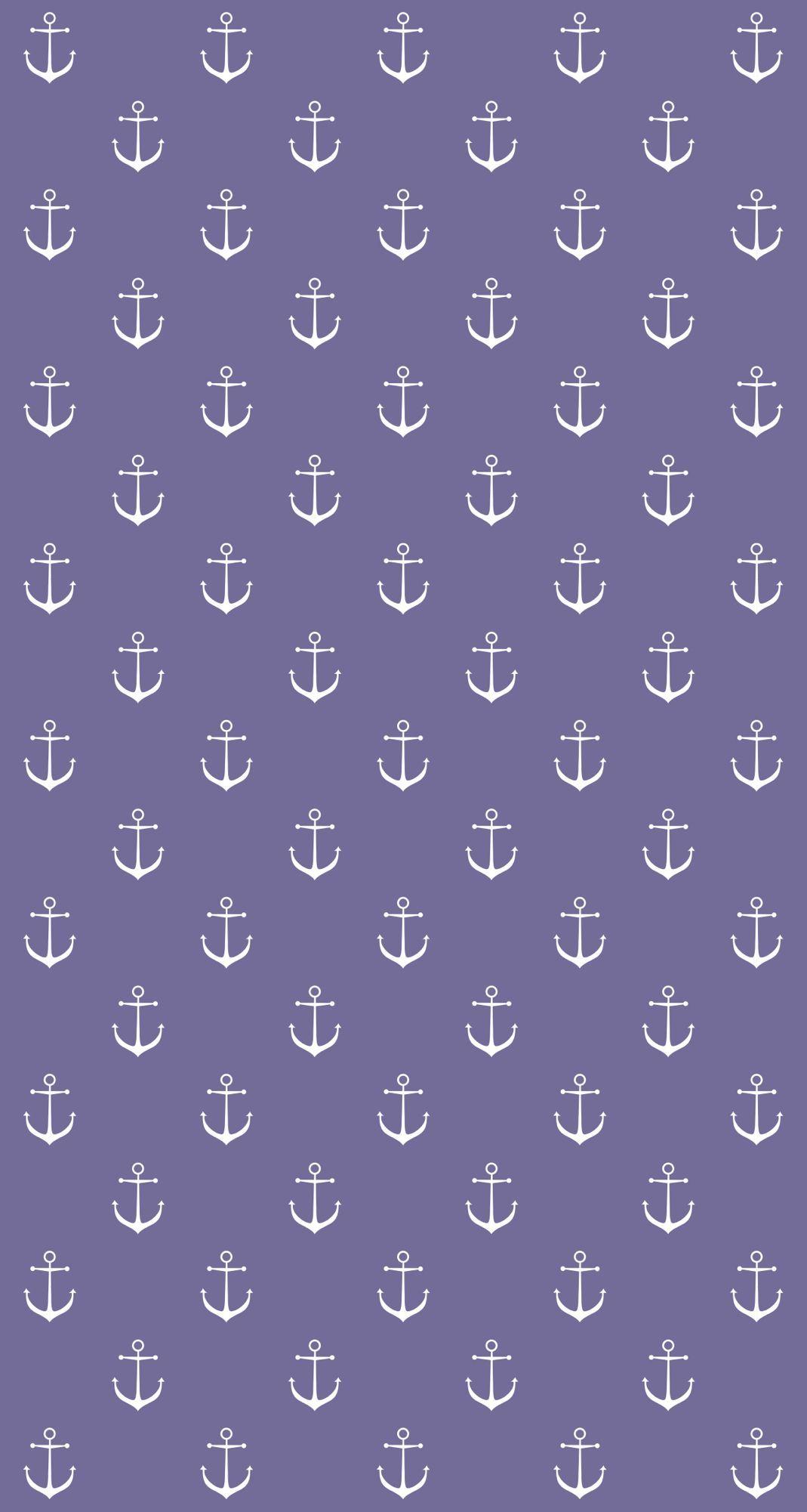 Periwinkle anchors. iPhone wallpaper. Wallpaper