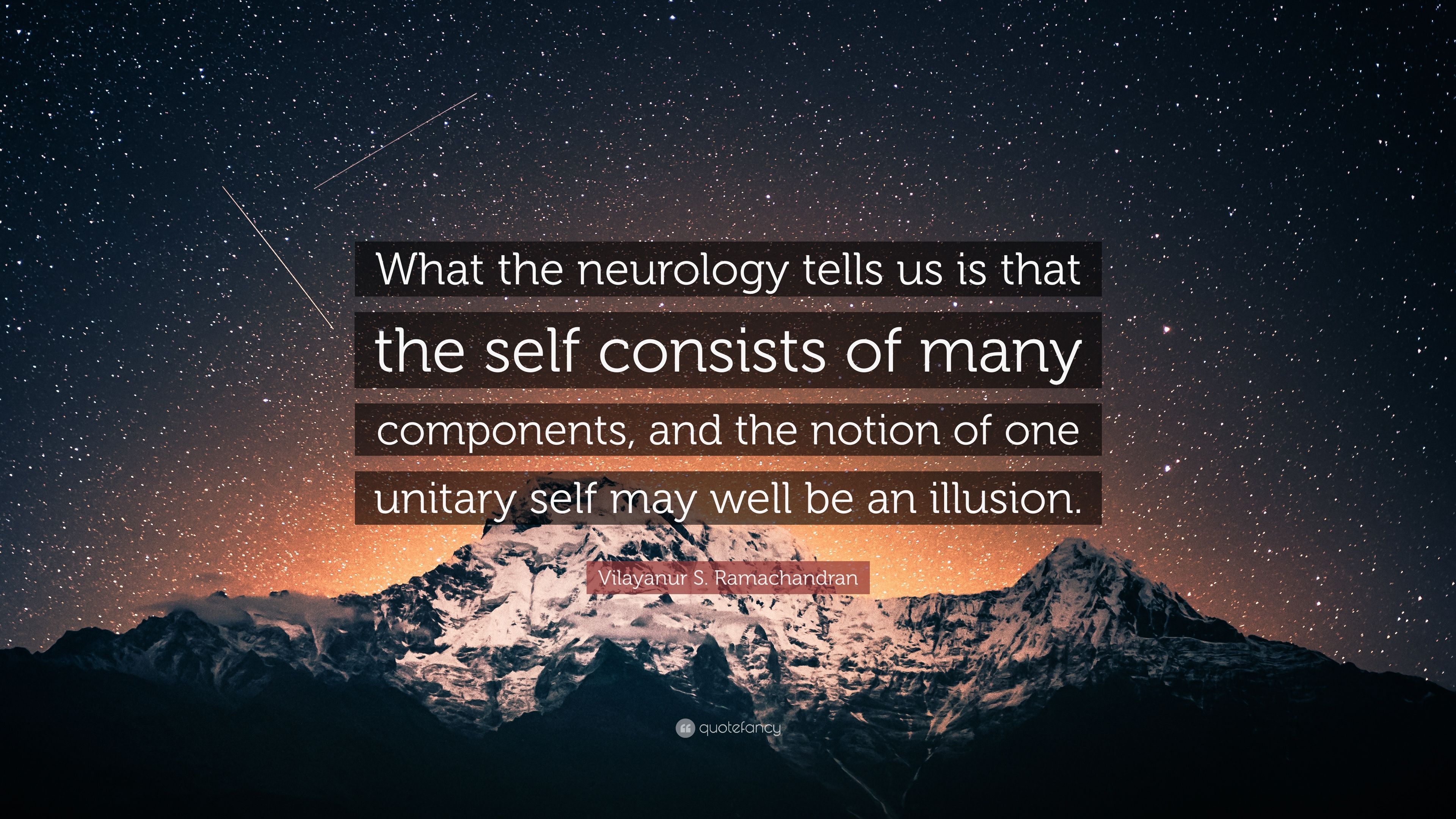 Vilayanur S. Ramachandran Quote: “What the neurology tells us is
