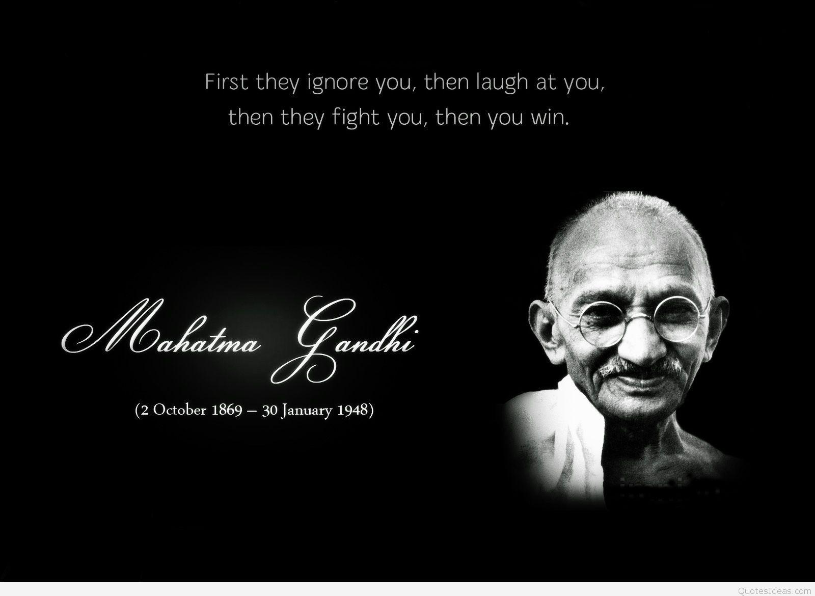 Best quote on HD wallpaper with Gandhi