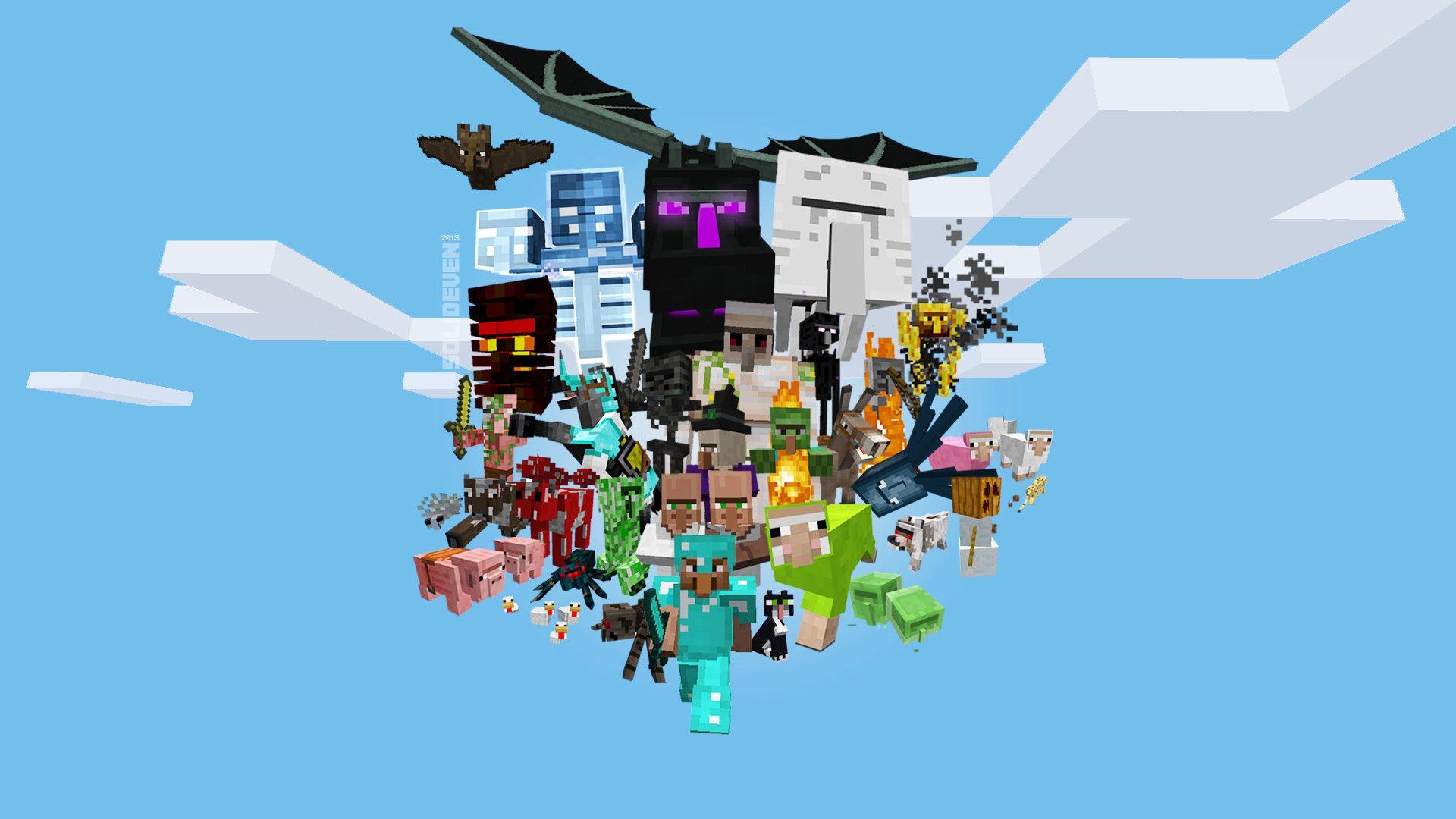 minecraft mobs wallpaper